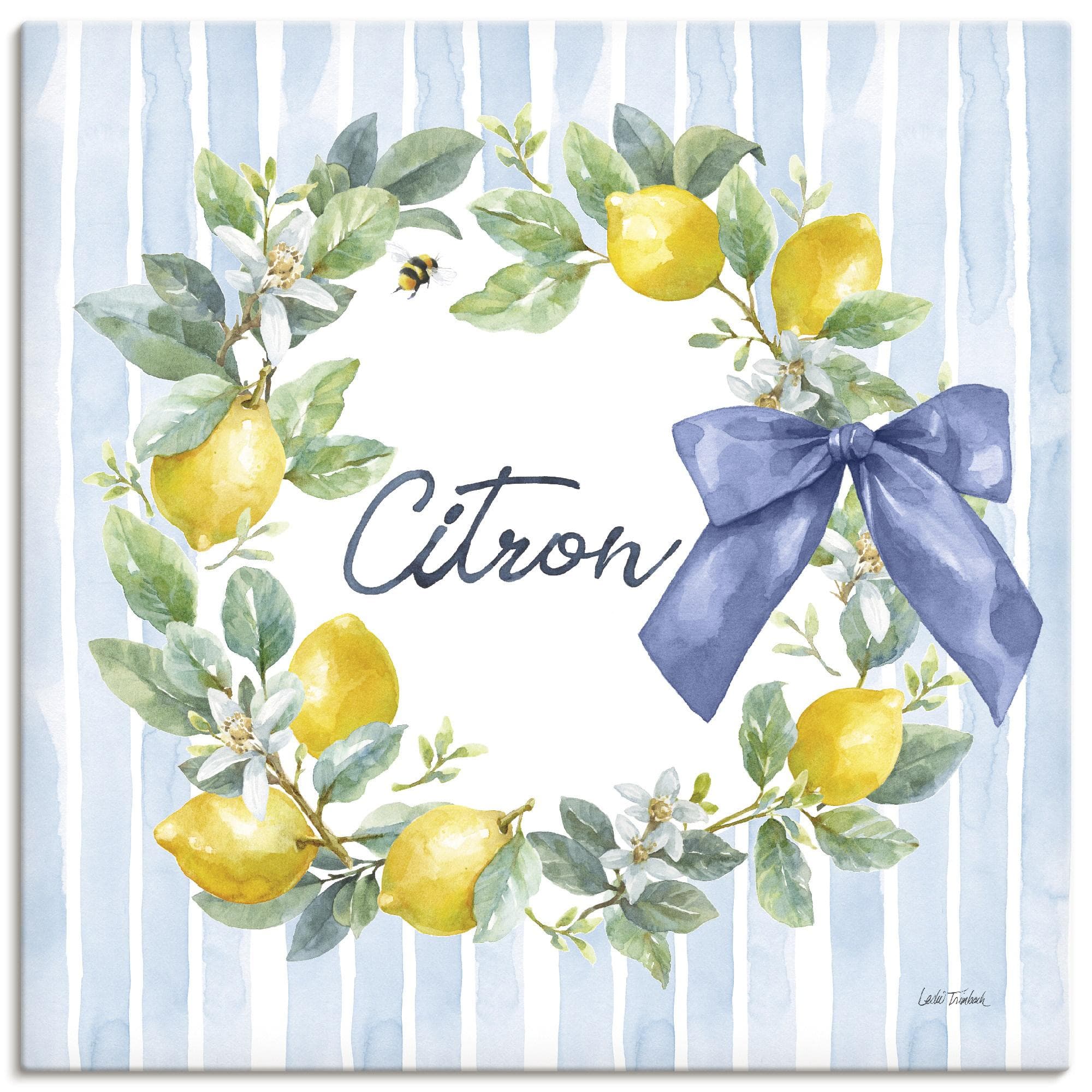 Artland Wandbild Le Citron III Gelb