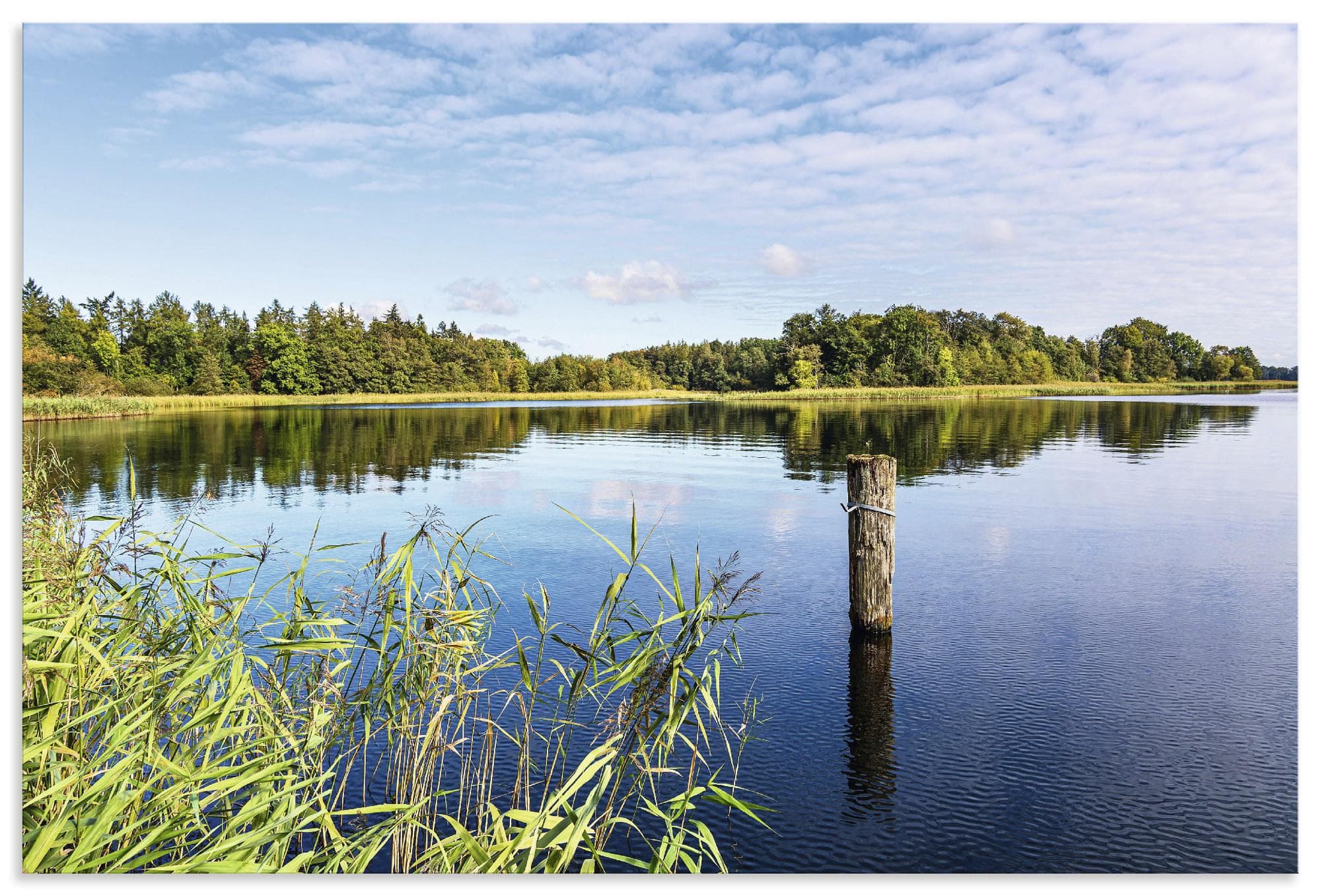 Artland Wandbild Krakower See Blau