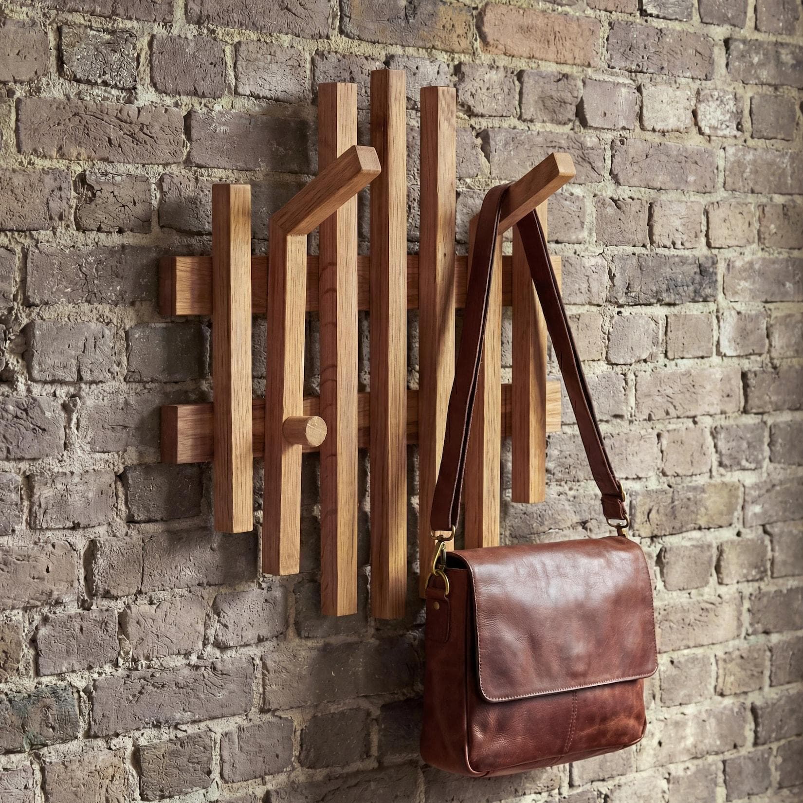 MCA Garderobenpaneel MCW-P57 Wandgarderobe Massivholz Eiche