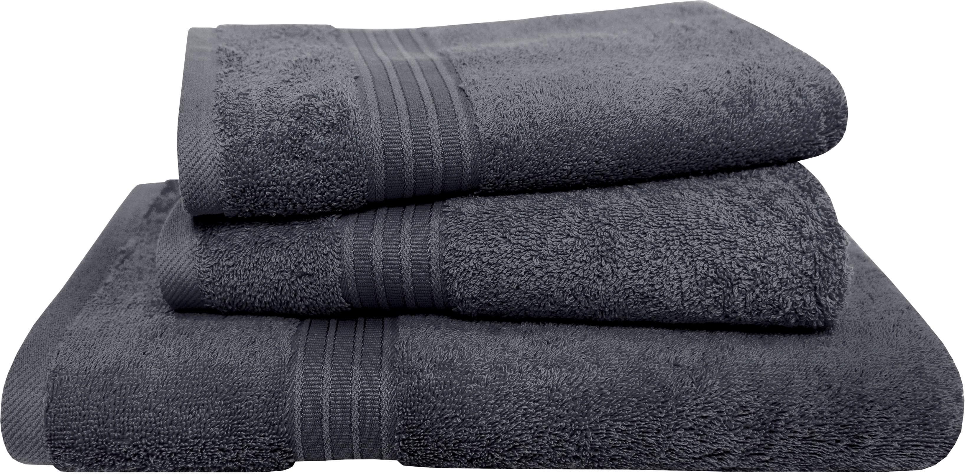 Handtuch Set DYCKHOFF Siena 3-tlg. Graphit Baumwolle Frottier