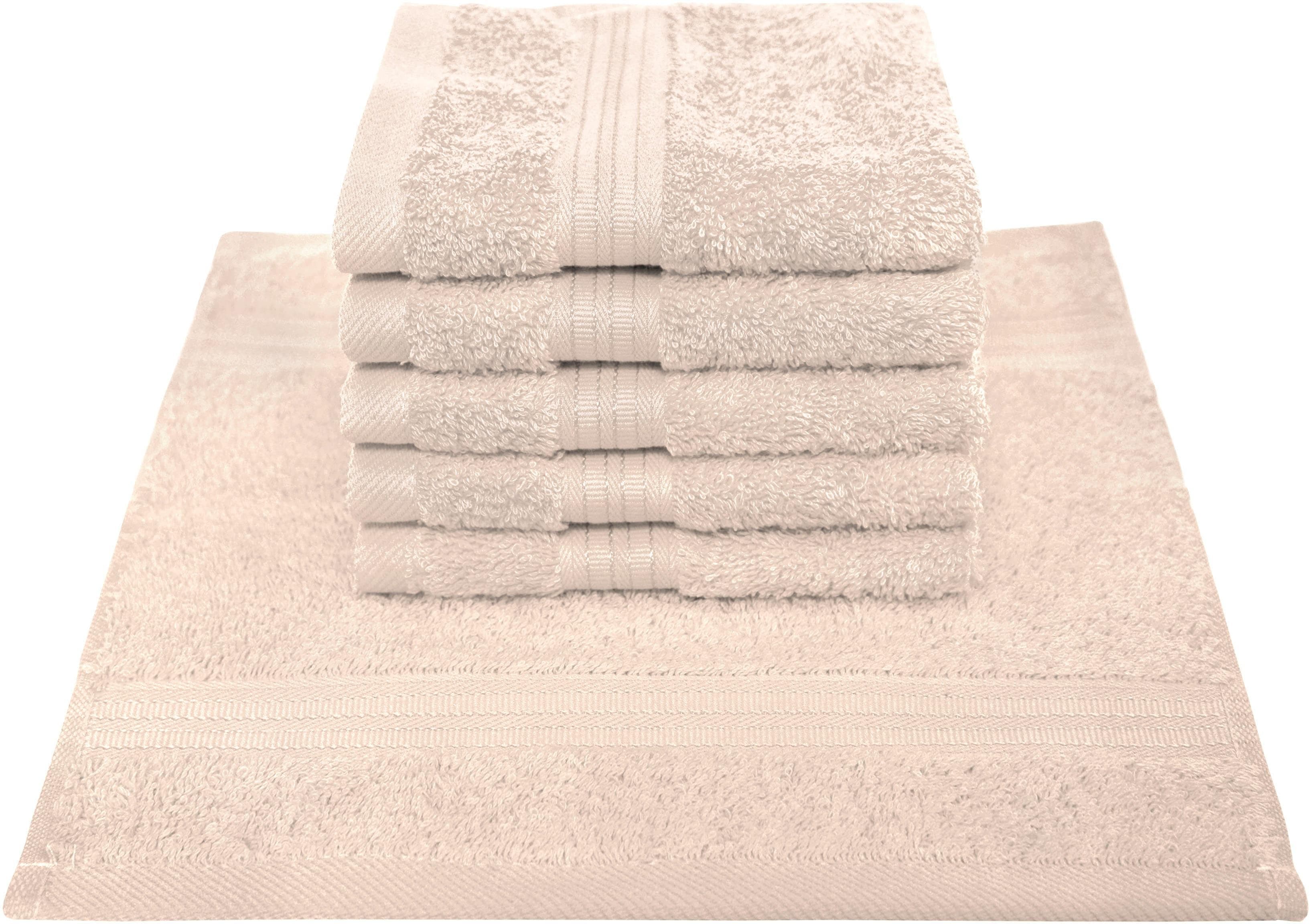 DYCKHOFF Seiftuch Siena Beige Frottier mit Bordüre