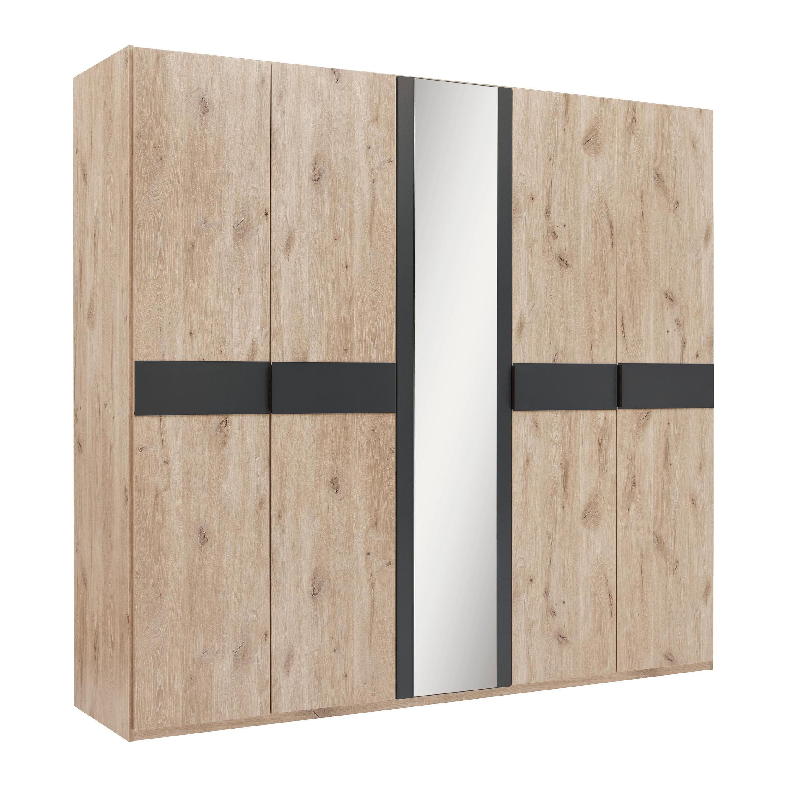 Drehtürenschrank Bergamo Graphit/Eichefarben Mömax DE