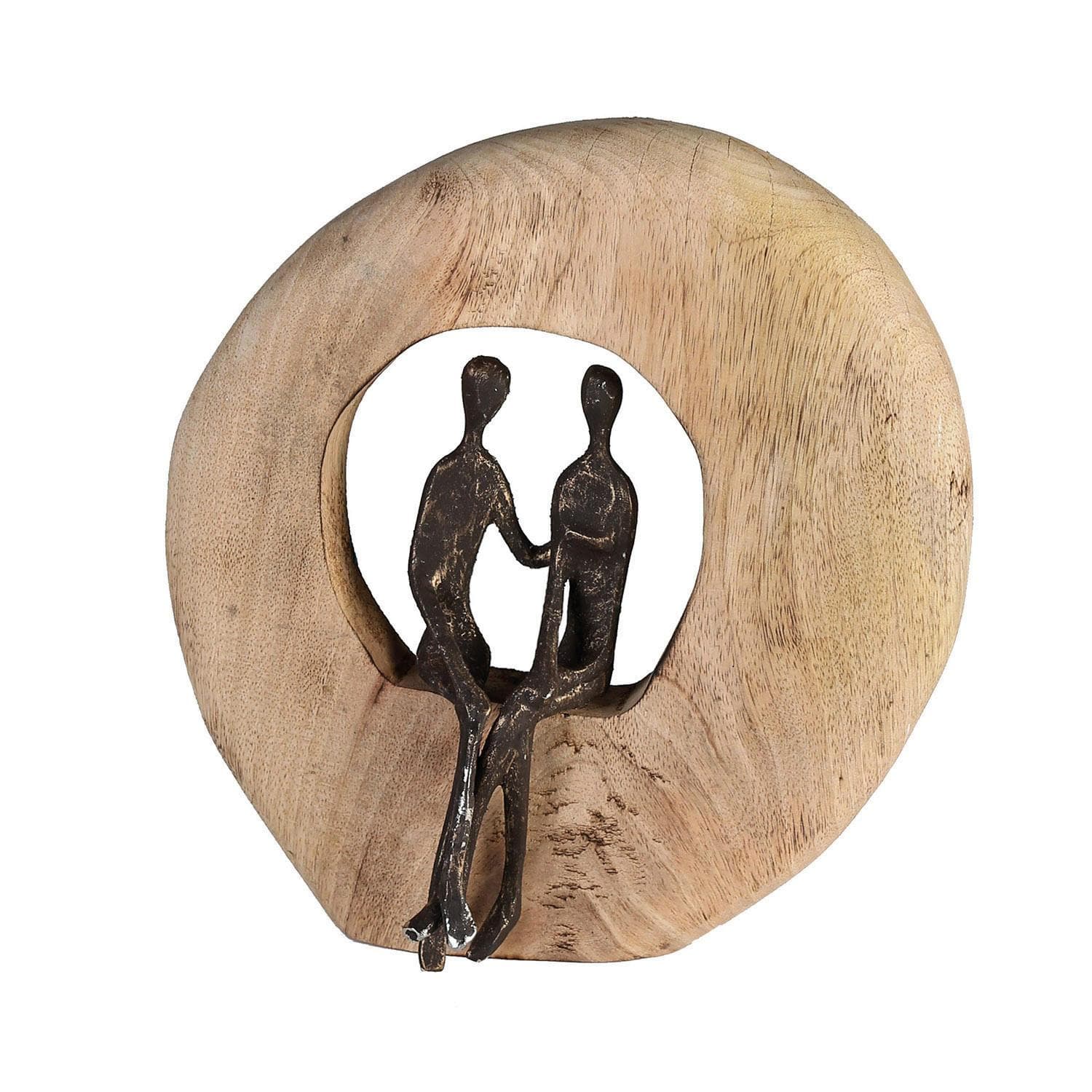 Skulptur Paar Braun/Bronzefarben Dekoration