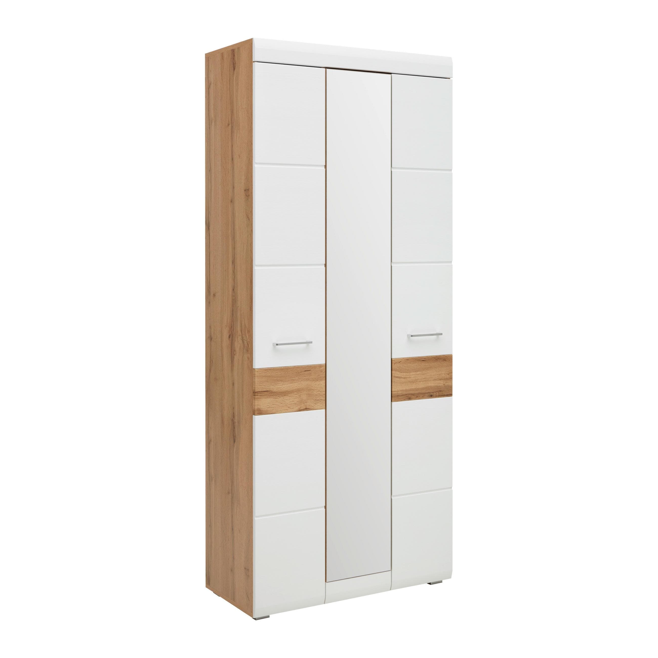 Garderobenschrank in Weiß/Eichefarben Mömax DE