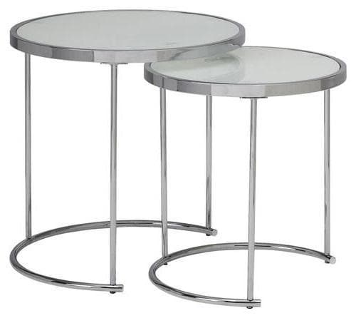 Satztisch "WL5.986" 2er Set Silber Glas