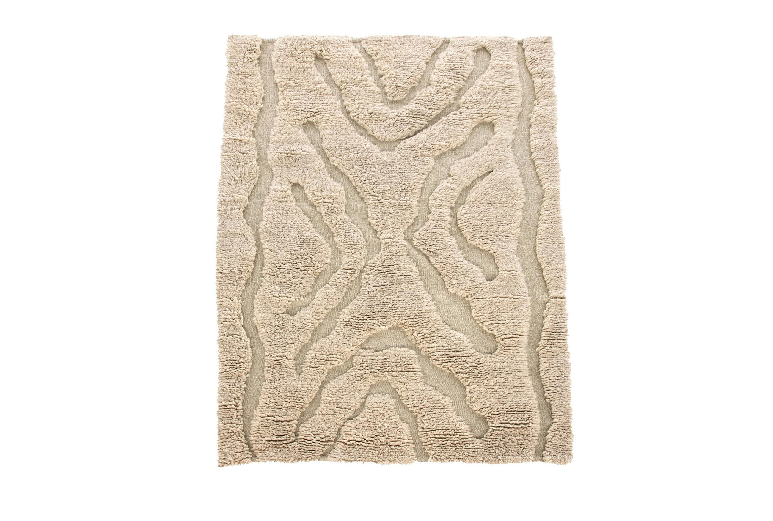 HOCHFLORTEPPICH TRONDHEIM Beige/Weiß Hochfloriger Teppich