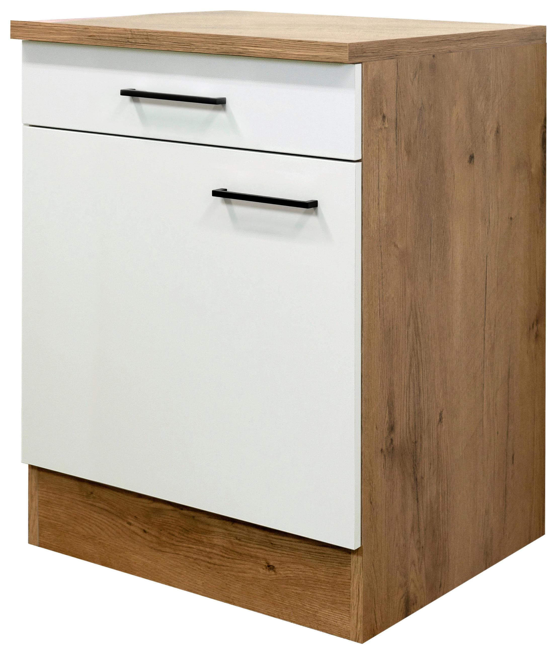 FLEX-WELL Unterschrank Vintea Beige Weiß Schwarz Holzwerkstoff