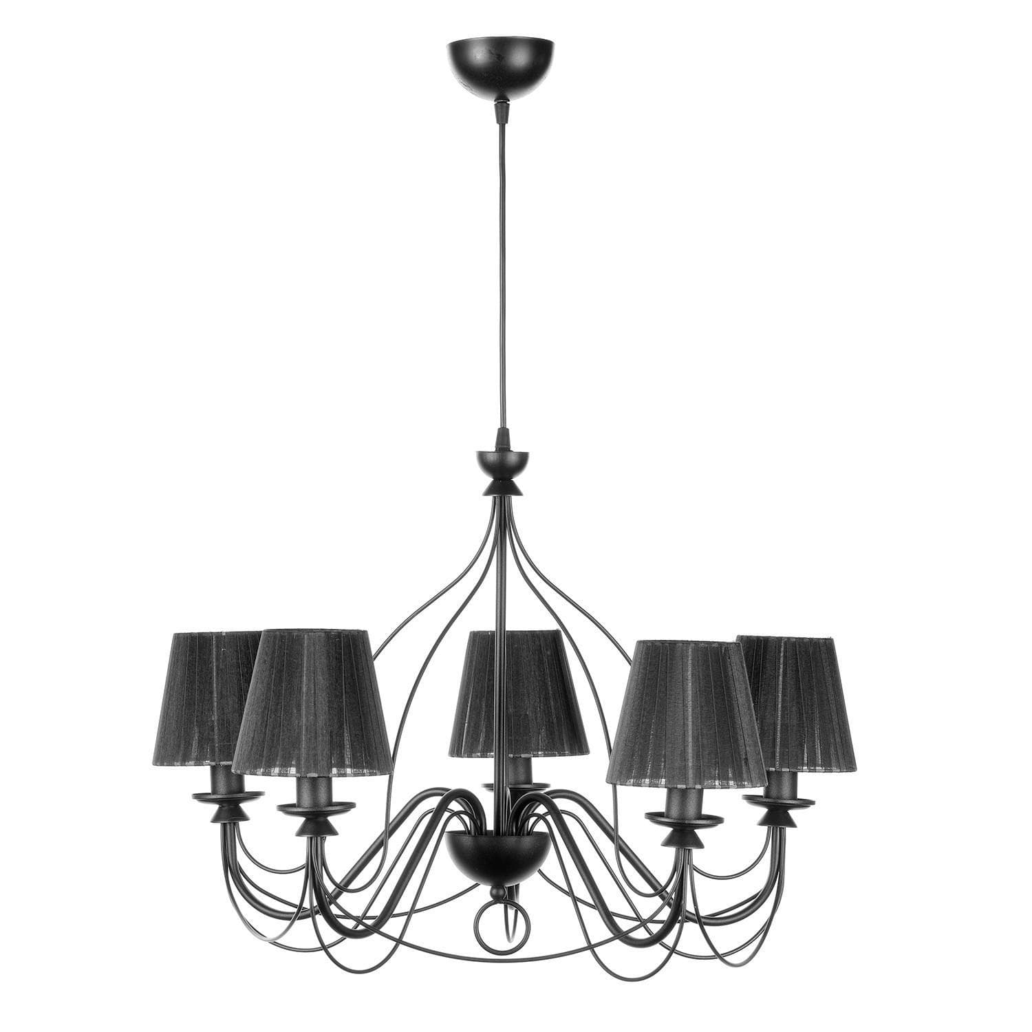 Kronleuchter Loris nero Schwarz max. 6 Watt