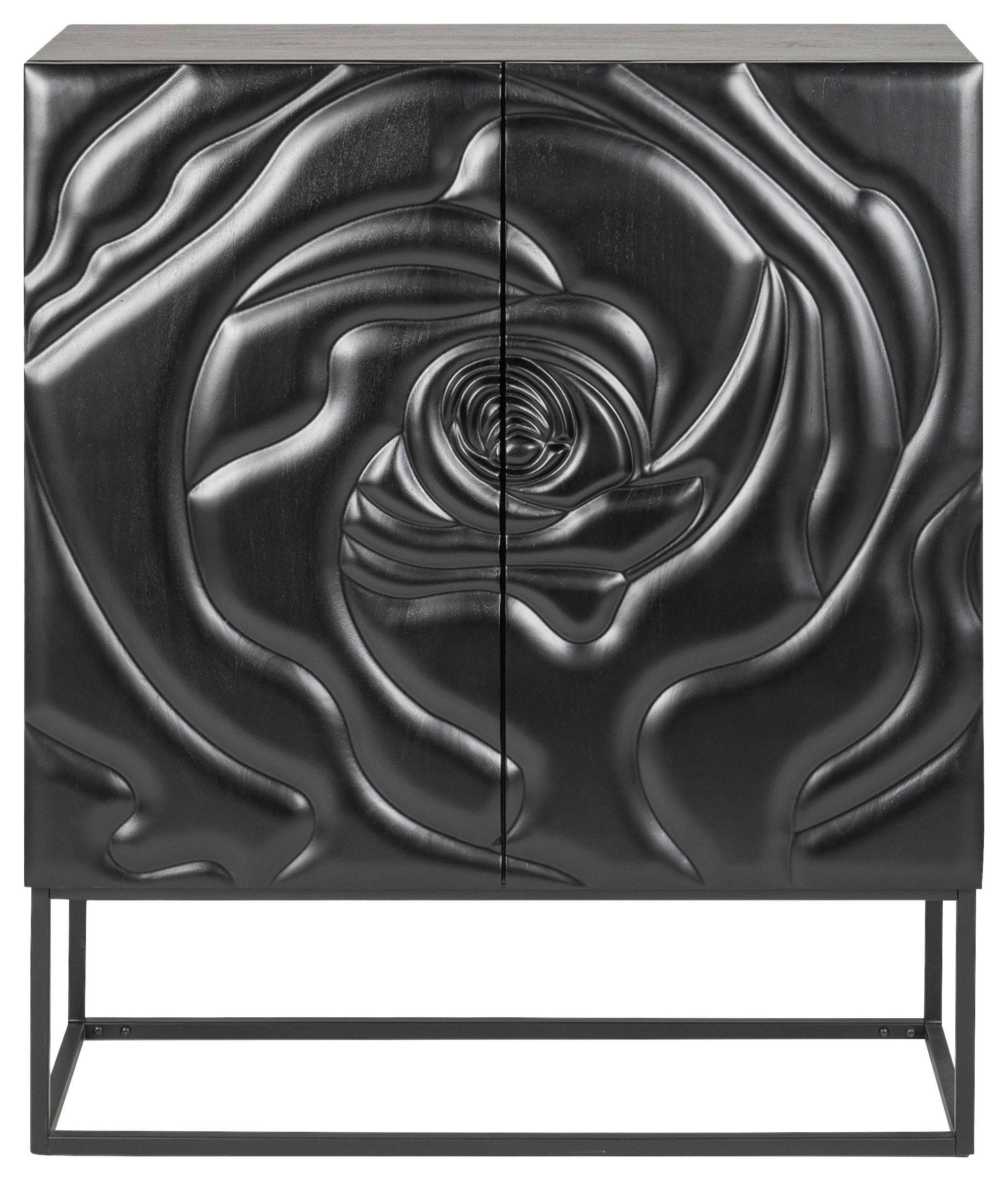 Highboard Black Rose Schwarz Mömax