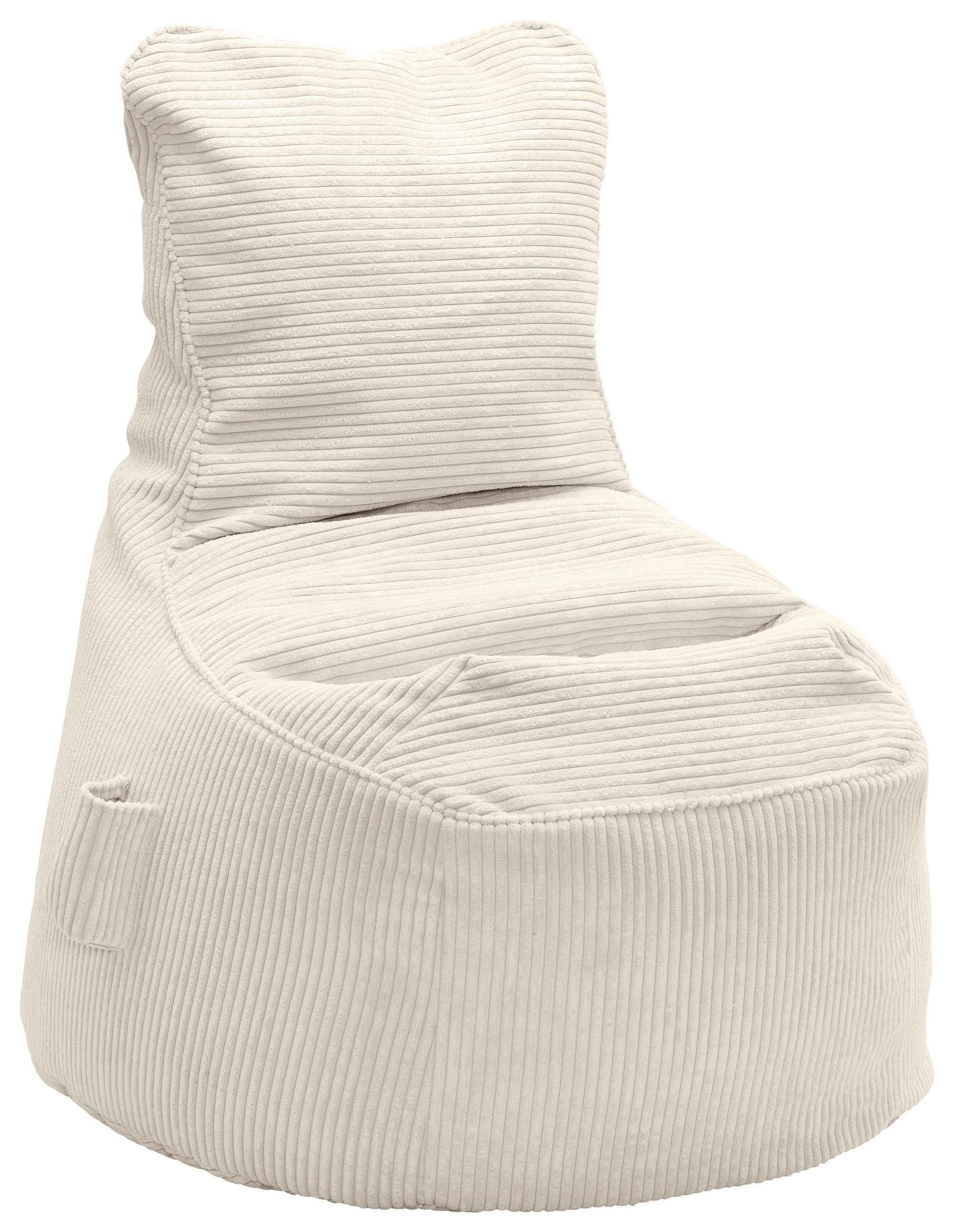 Sitzsack Cortona Cord Weiß
