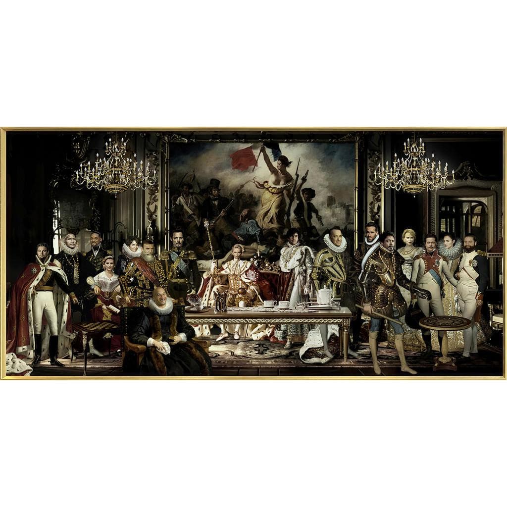Monee Kunstdruck Gerahmt Braun Schwarz 160x80 cm