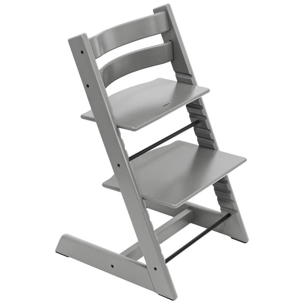 Stokke Hochstuhl Tripp Trapp Grau Massivholz Höhenverstellbar