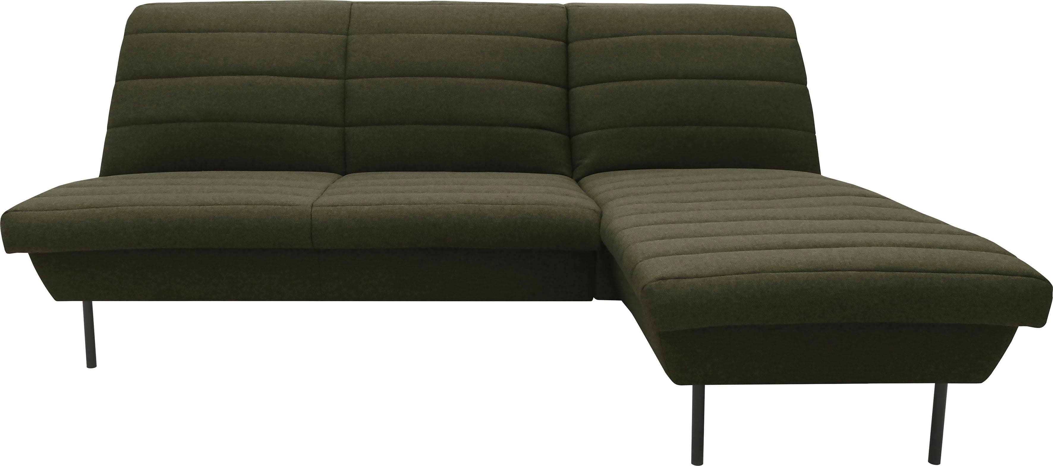 LOOKS BY WOLFGANG JOOP Ecksofa L-Form Grün Polyester