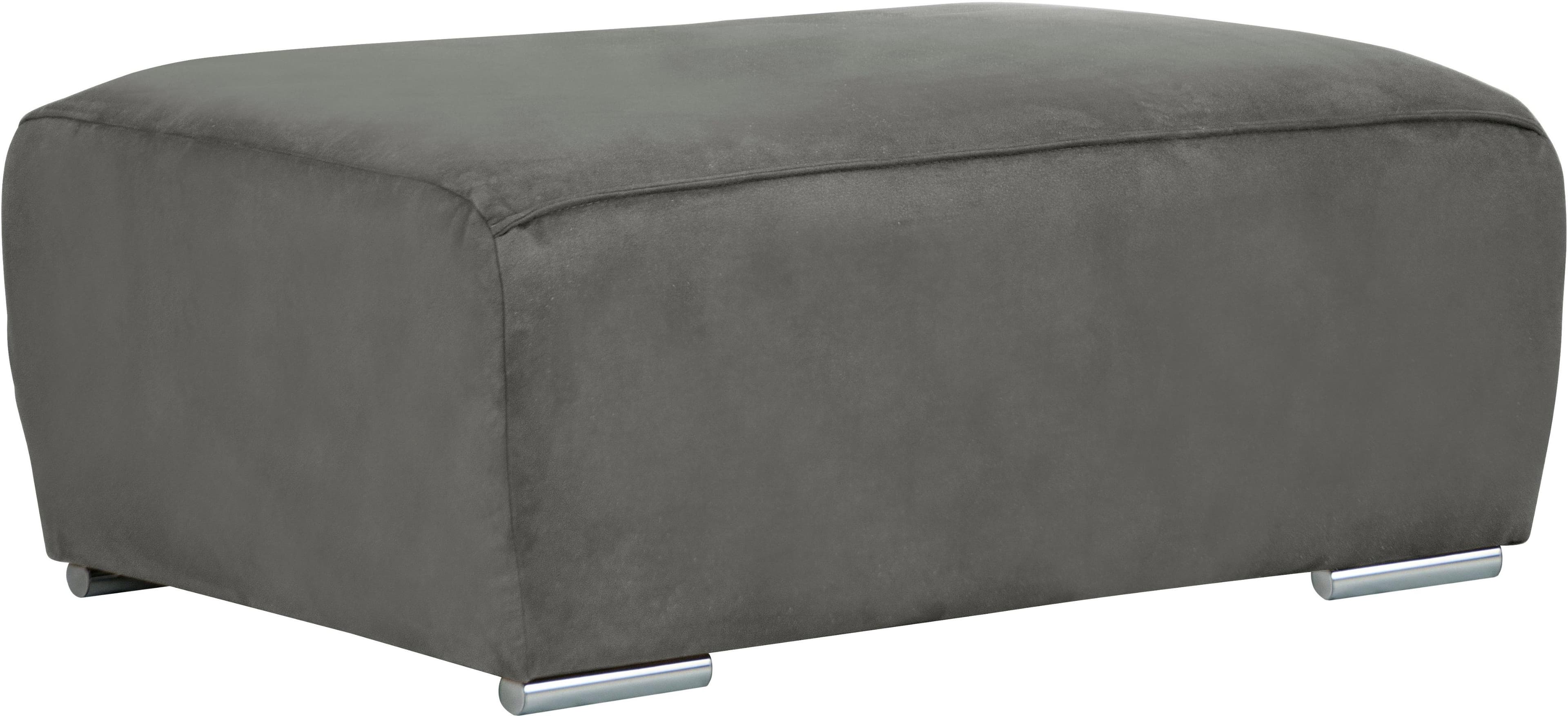 OTTO HOME Hocker Beatrice Anthrazit Microfaser Lederoptik