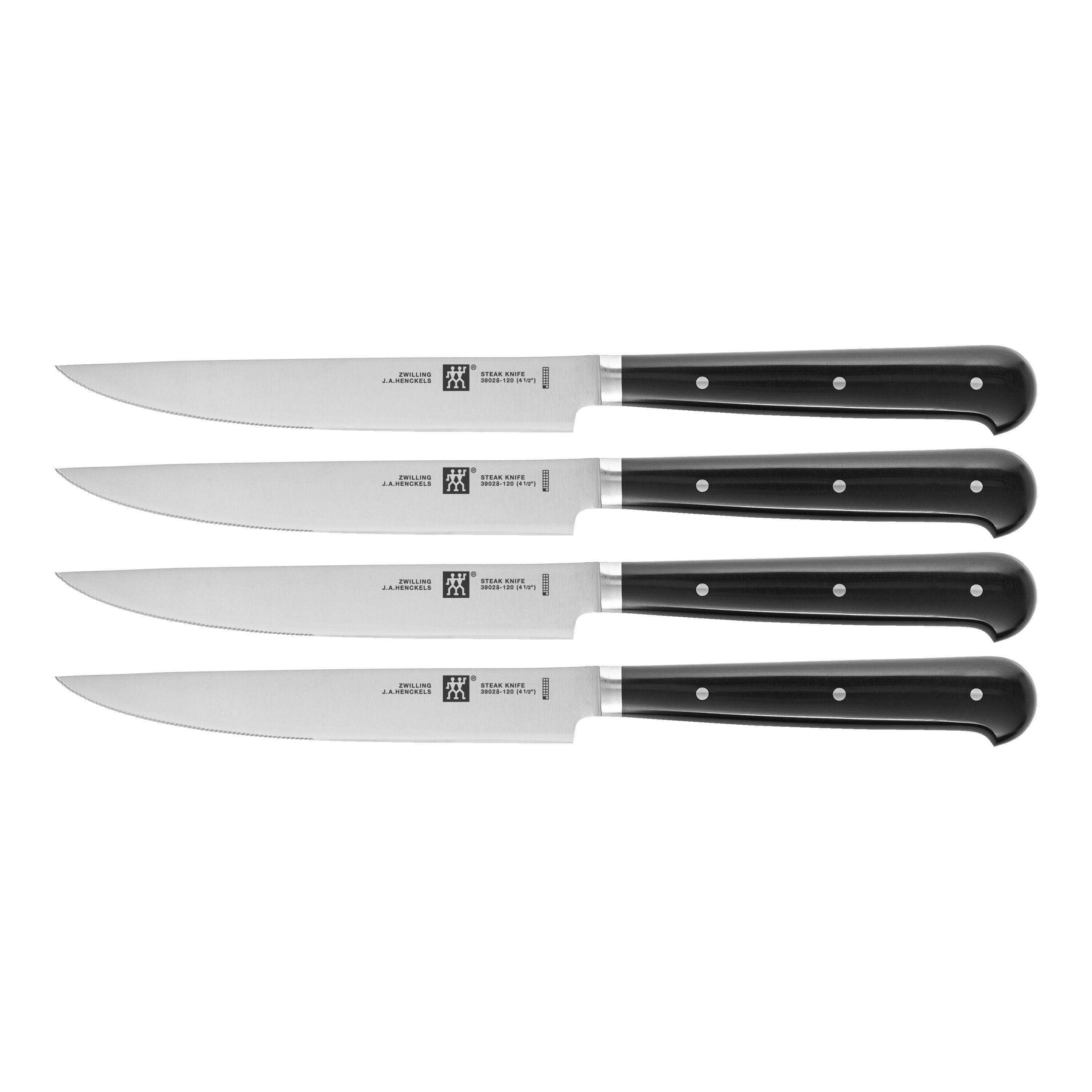 ZWILLING Steakmesserset 4-tlg. Schwarz Edelstahl