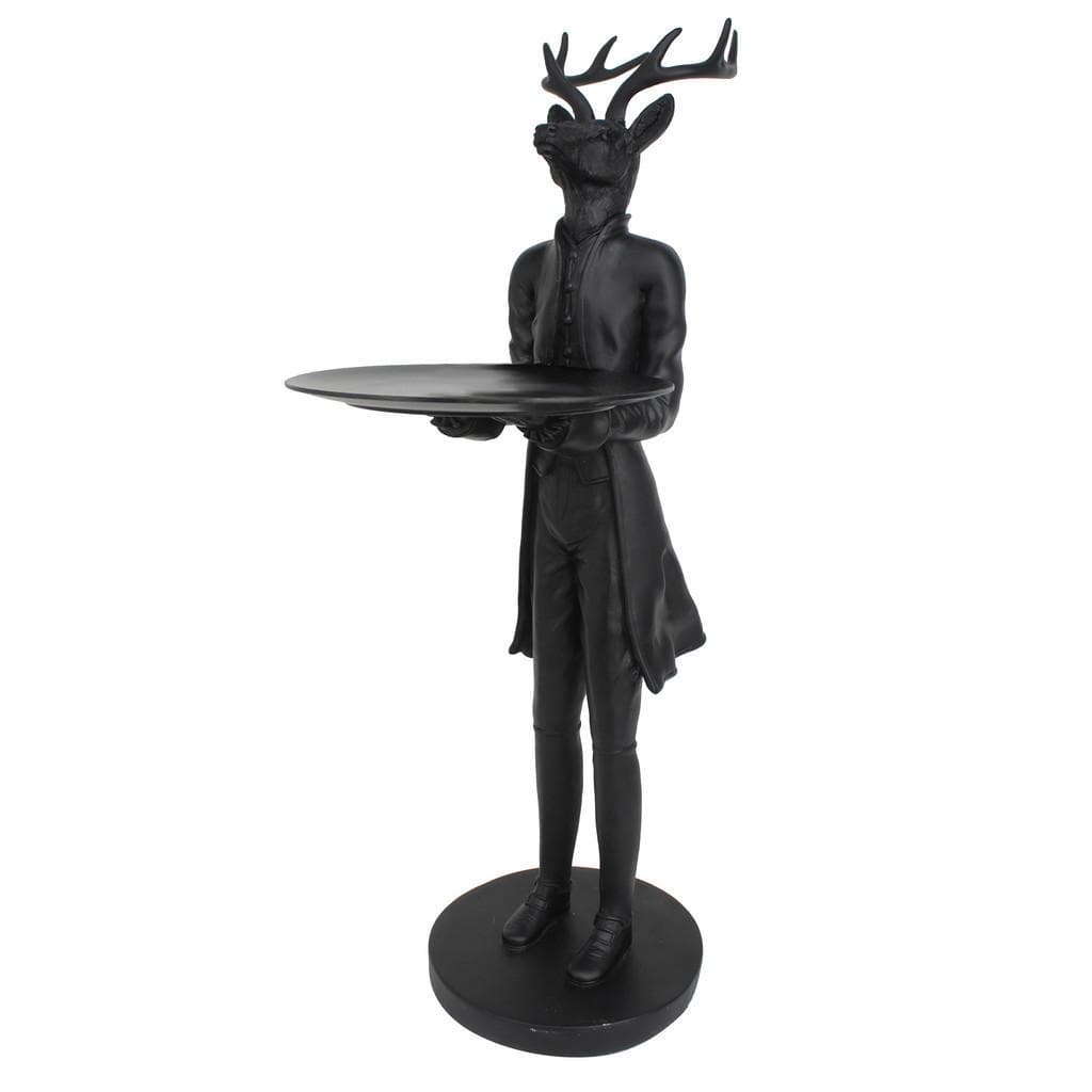 Ambia Home Dekorentier Schwarz Kunststoff Rentier