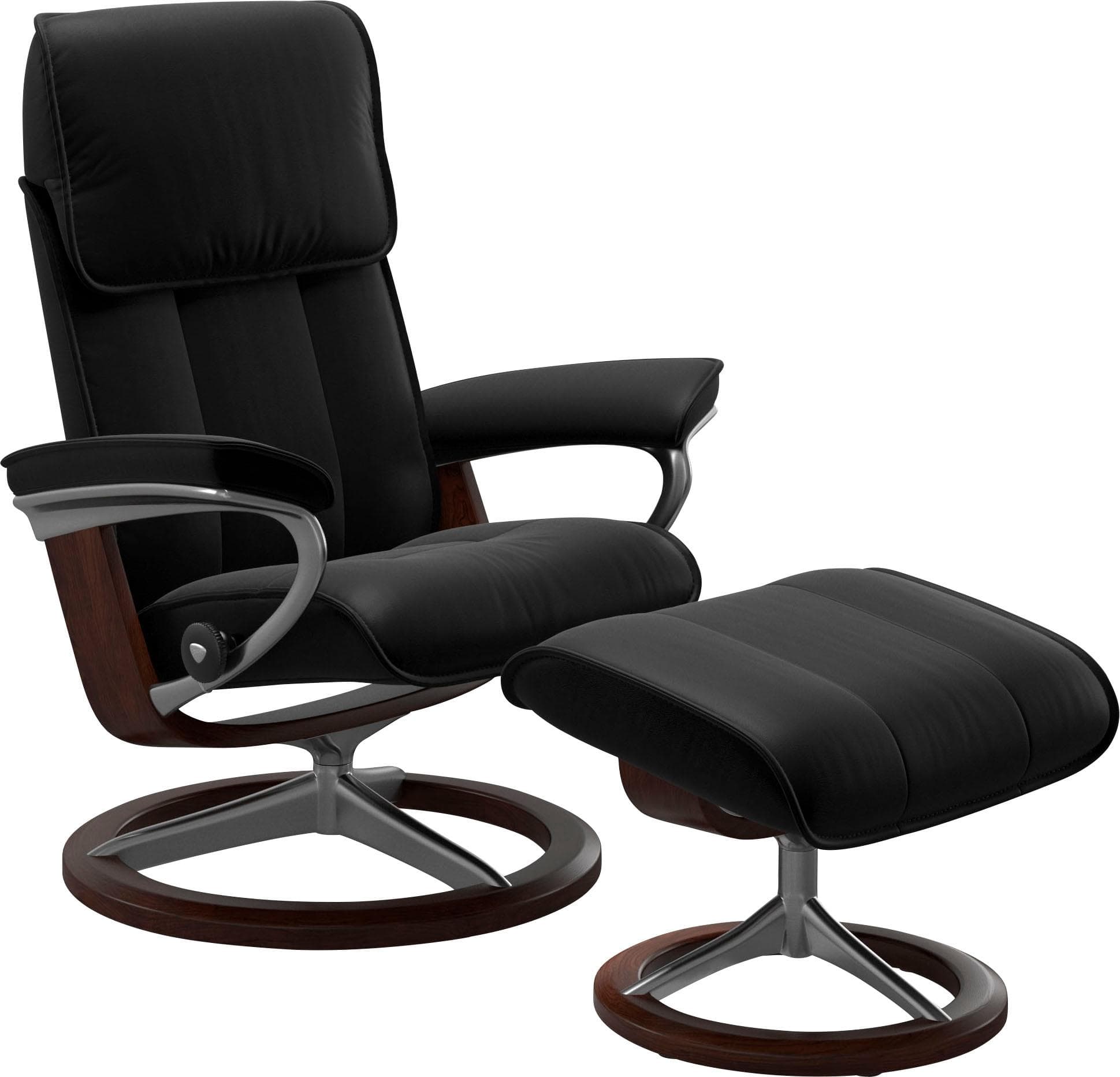 Stressless Admiral Relaxsessel Schwarz Leder BATICK