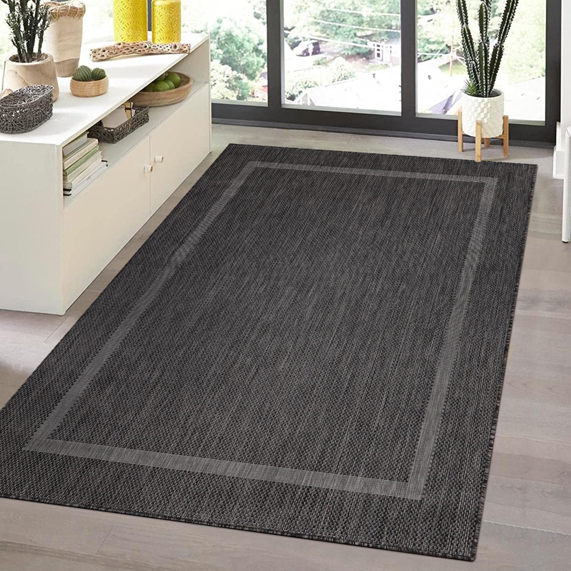 Ayyildiz Teppiche Outdoorteppich RELAX 4311 Schwarz Polypropylen