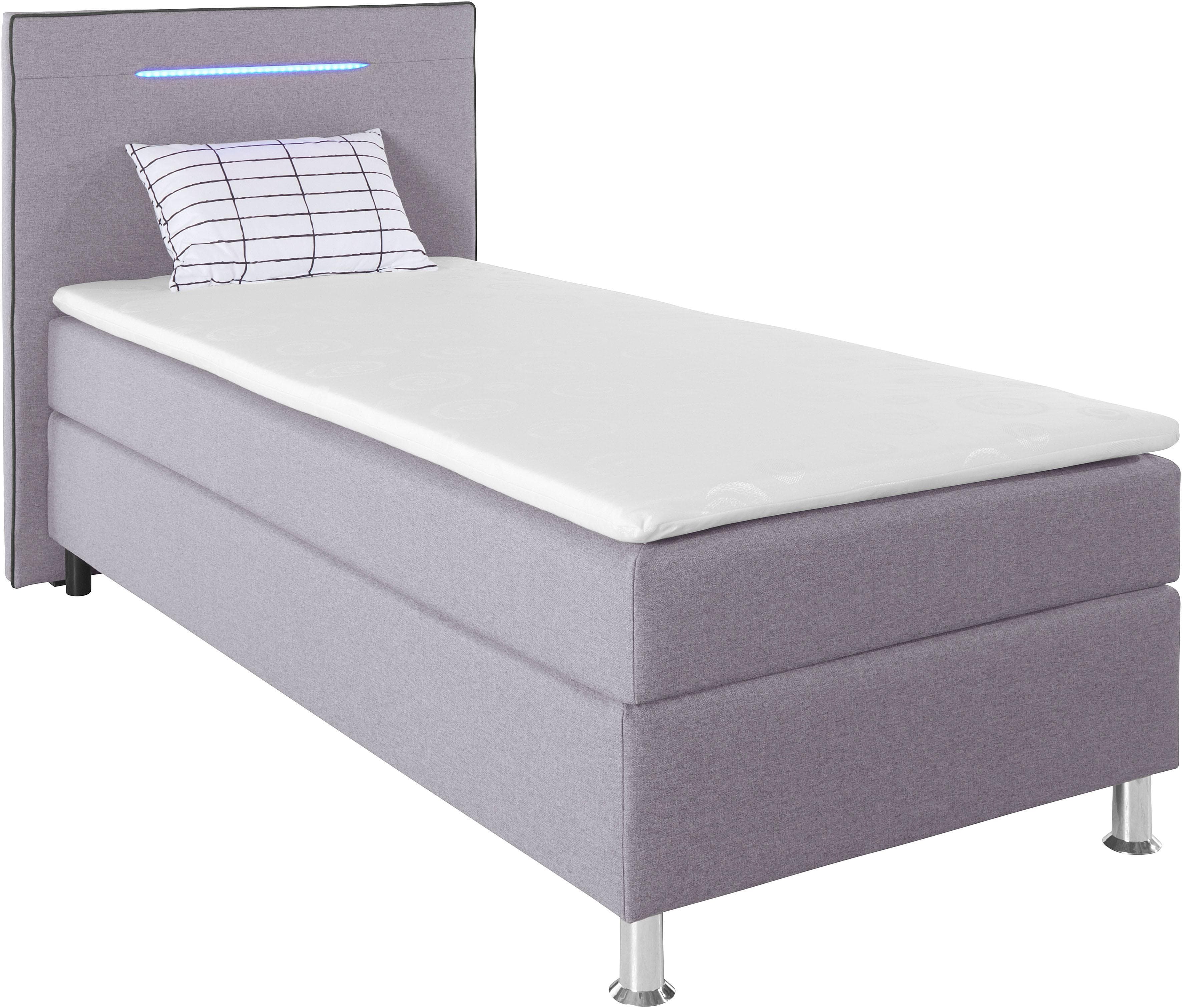 Boxspringbett COLLECTION AB London mit LED-Beleuchtung Grau