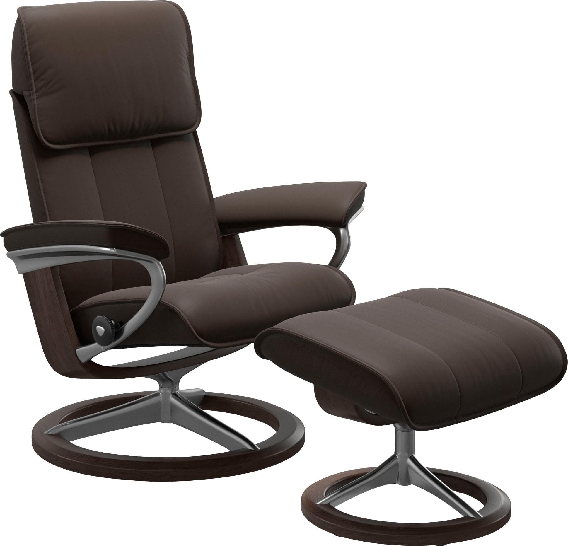 STRESSLESS Admiral Relaxsessel Braun Leder BATICK Signature Base