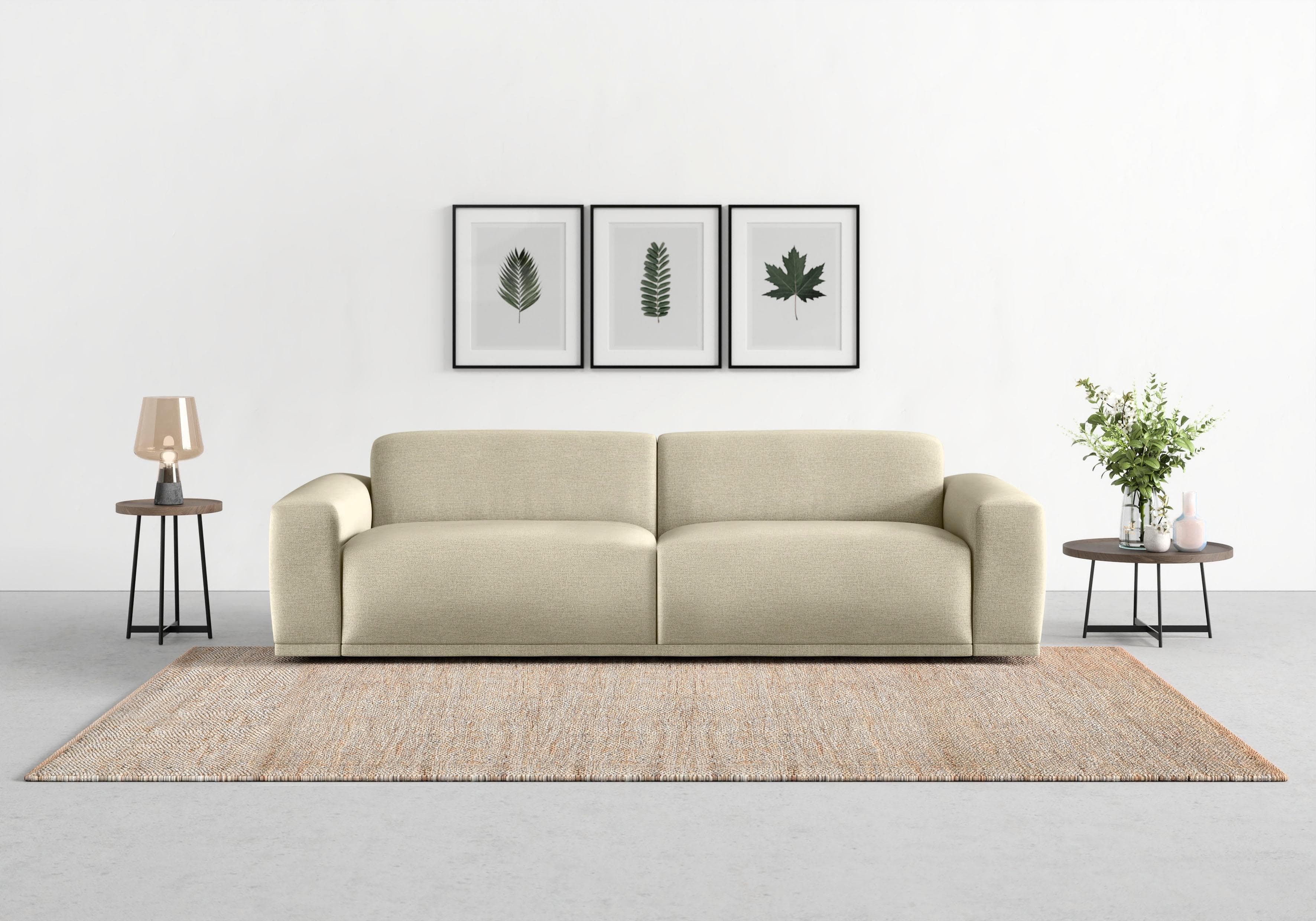 Big-Sofa TRENDMANUFAKTUR Braga Silber 4-Sitzer mit Kaltschaum
