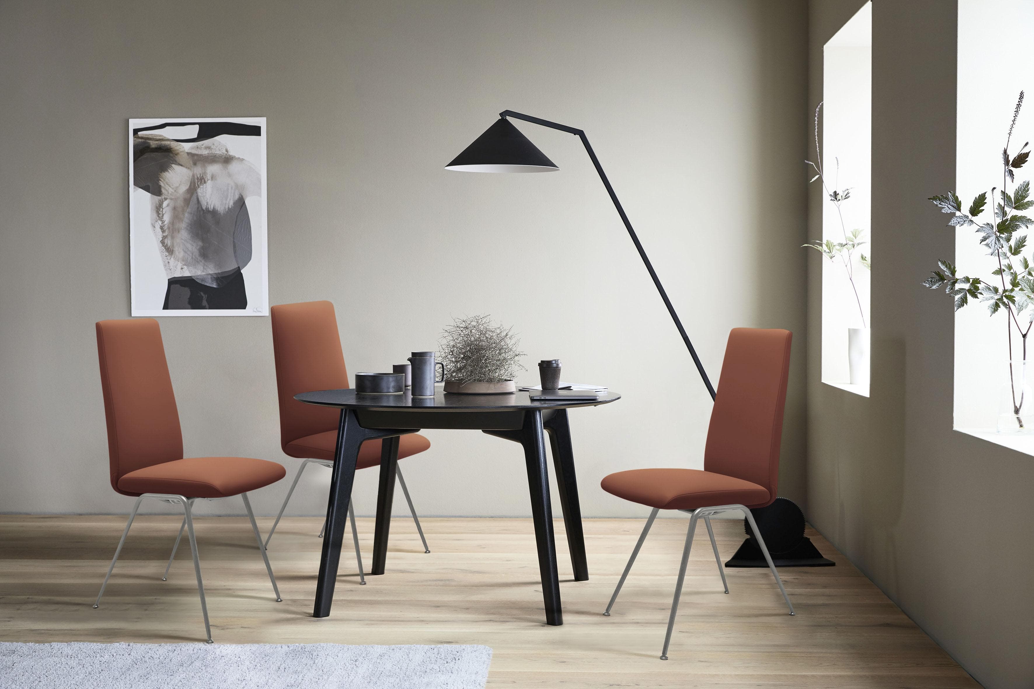 STRESSLESS Laurel Polsterstuhl Leder Braun Chrom