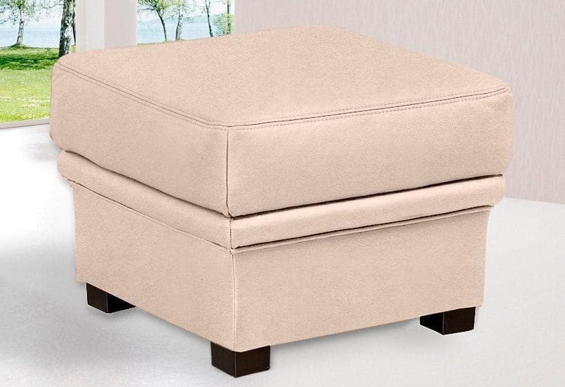 SIT & MORE Polsterhocker Savona Beige Kunstleder