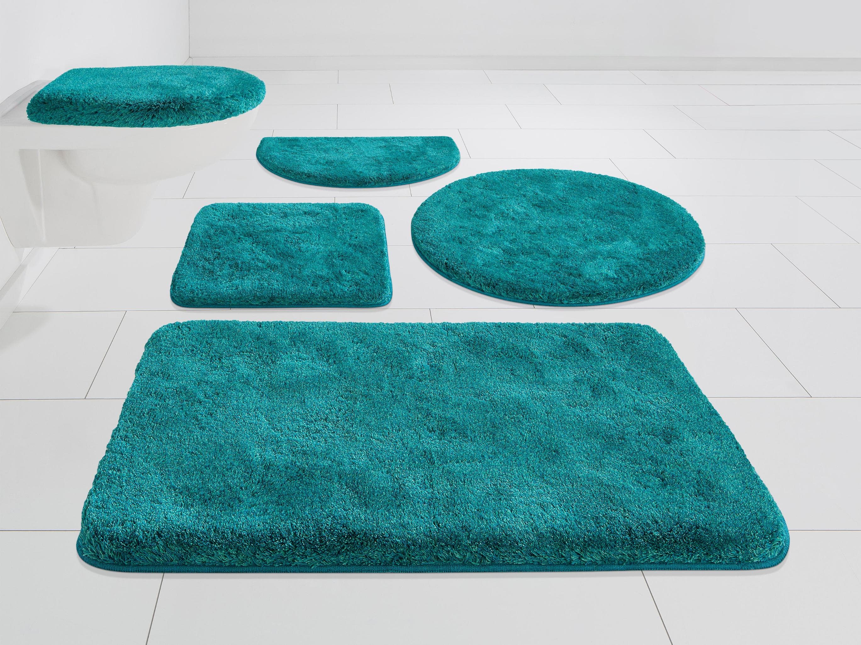 Grund Badematte Melos Badvorleger Badezimmer Teppich Blau Kunstfaser
