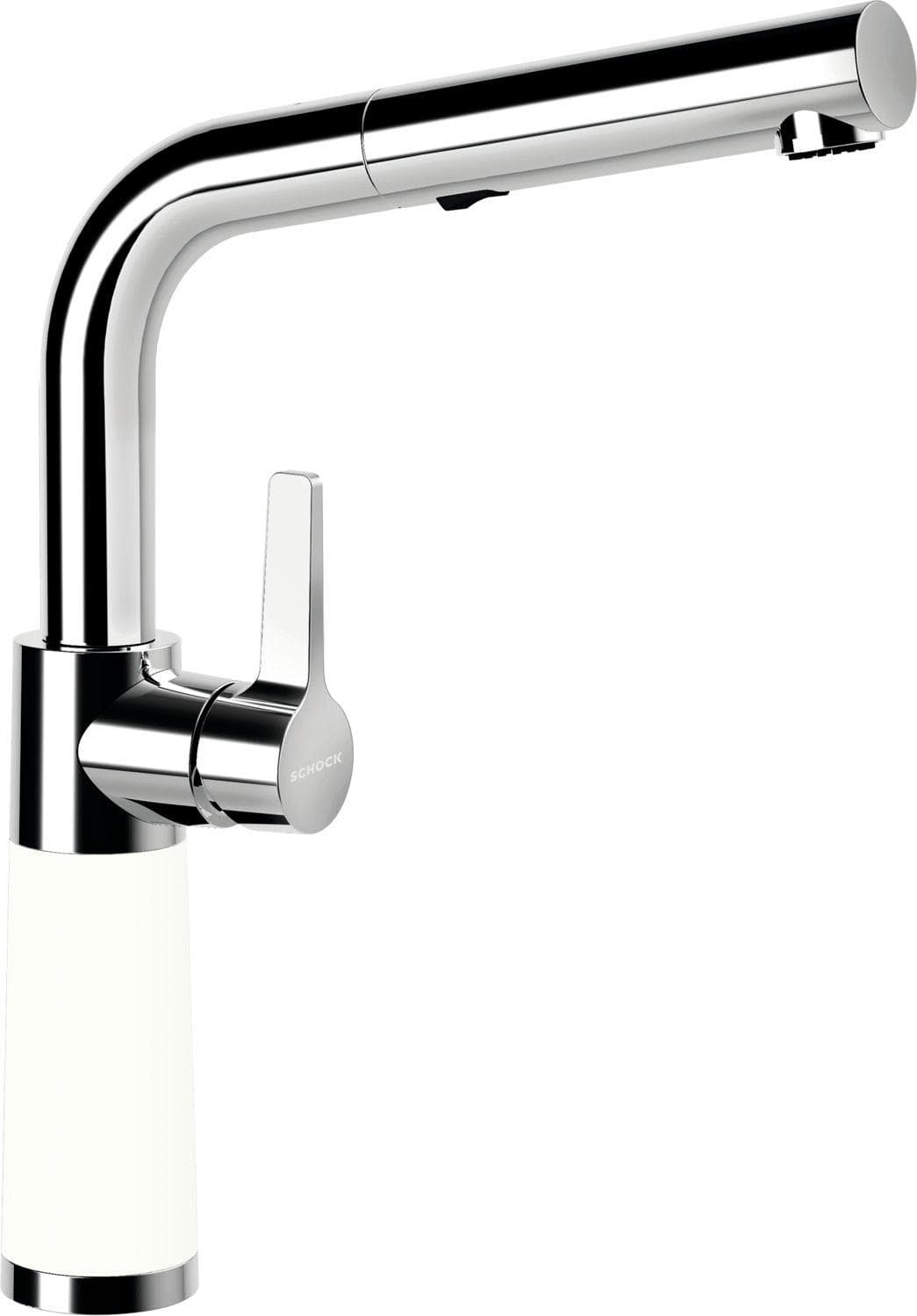 Küchenarmatur SCHOCK SC-540 SB weiß Messing ausziehbar