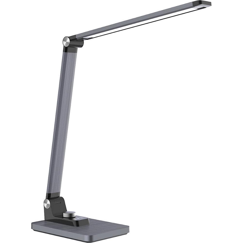 meet LED-Tischleuchte JOA 800 lm Aluminium Grau mit QI-Ladegerät