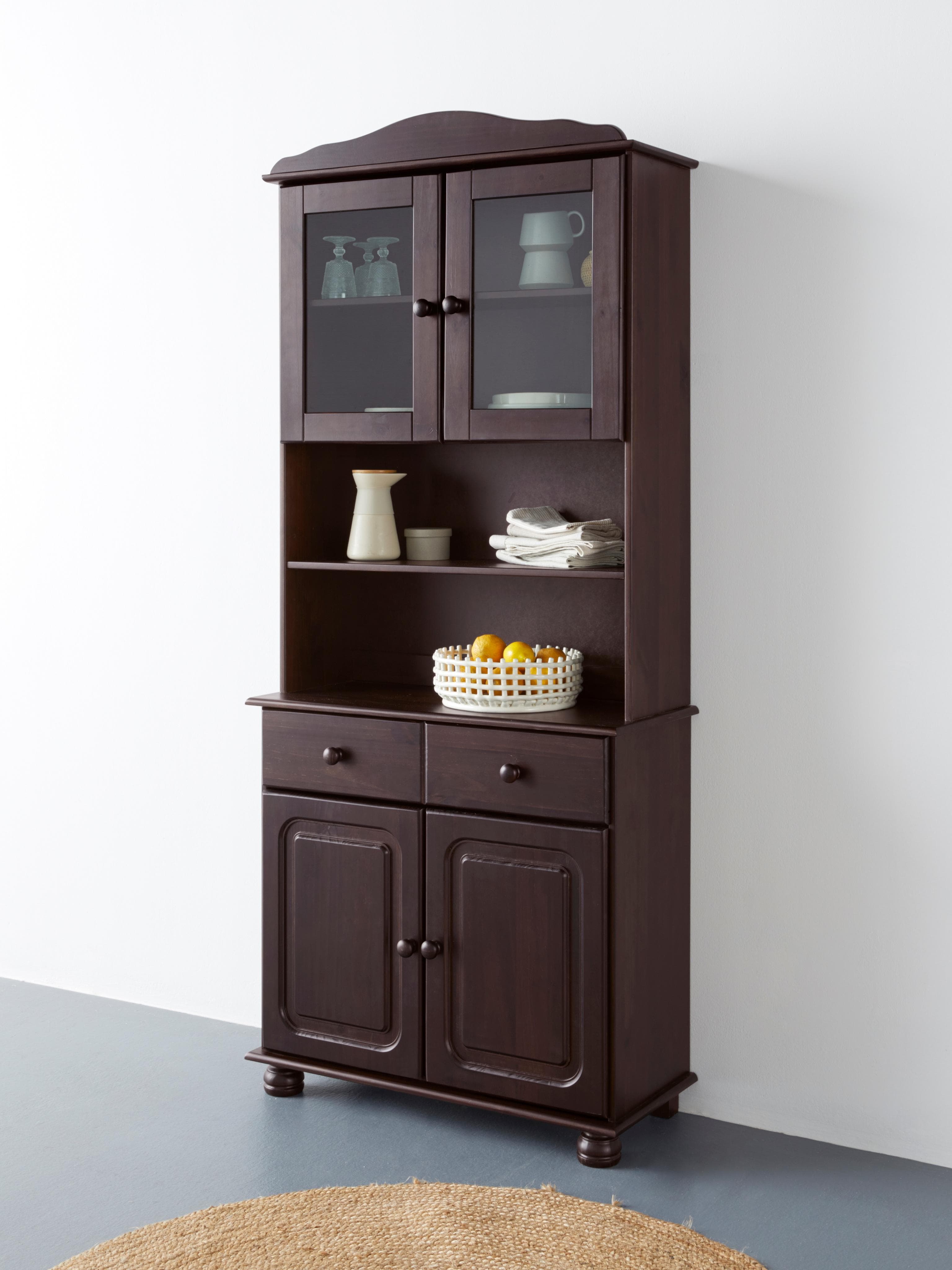 OTTO HOME Buffet Mette Dunkelbraun Massivholz 181cm