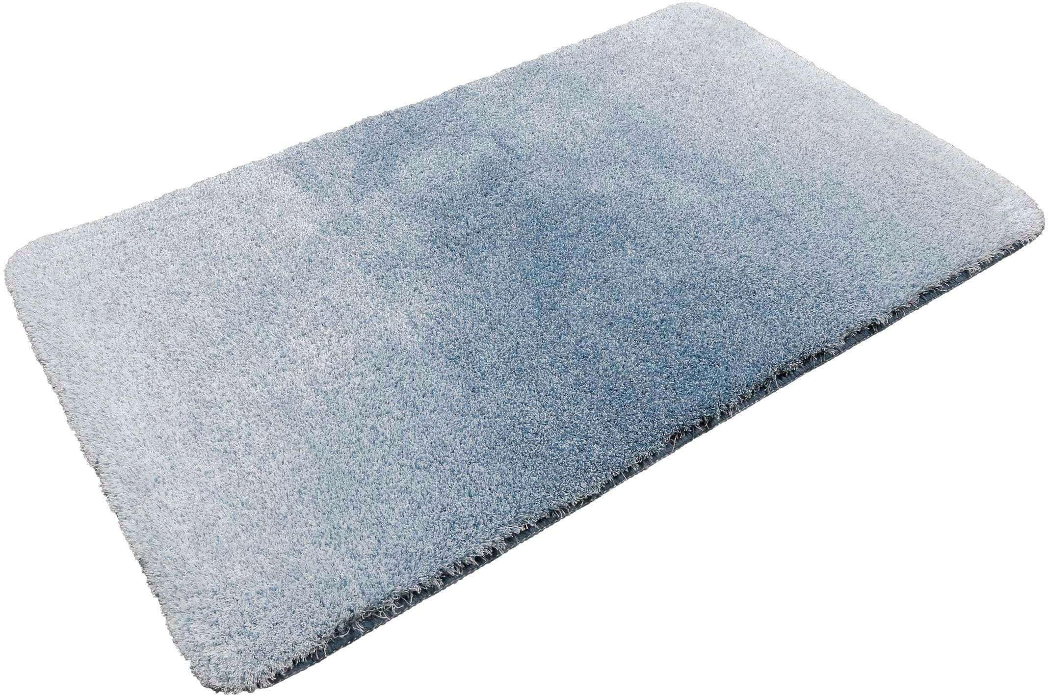 WECON HOME BASICS Badteppich Luuk Blau Grau Meliert