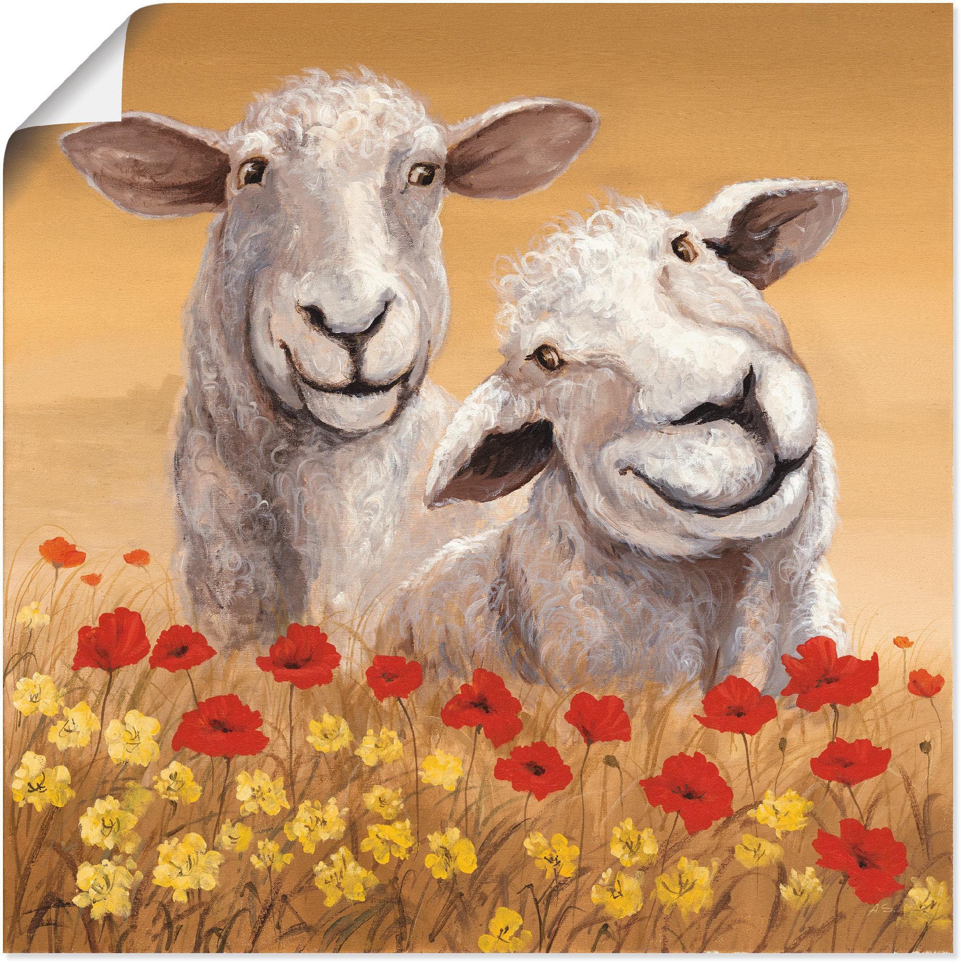 Poster ARTLAND "Schafe" Naturfarben
