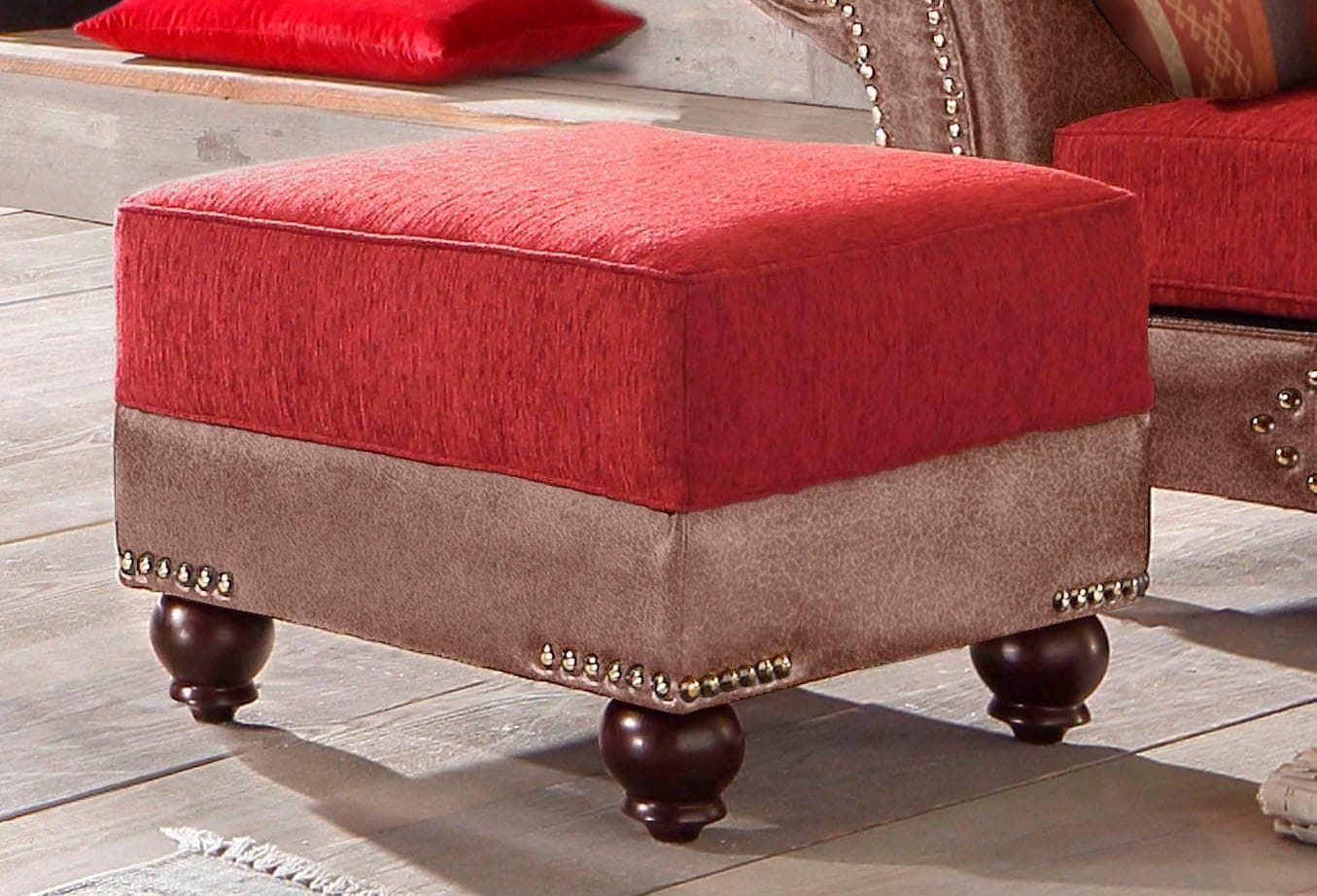 HOME AFFAIRE King George Hocker Braun/Rot Landhaus-Stil
