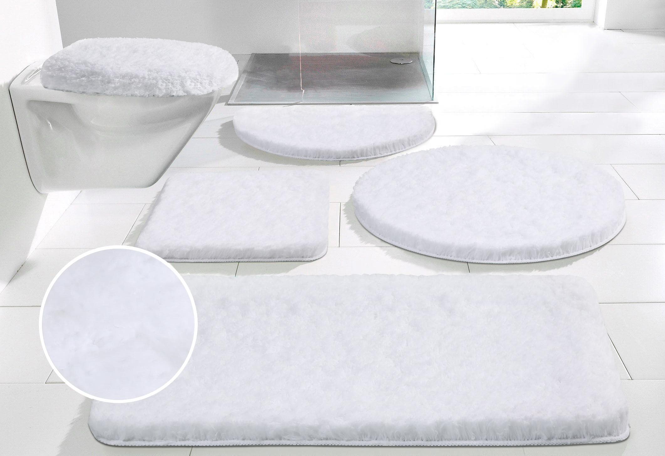 Moderne Luxus Badematte aus Polyester, Weiß