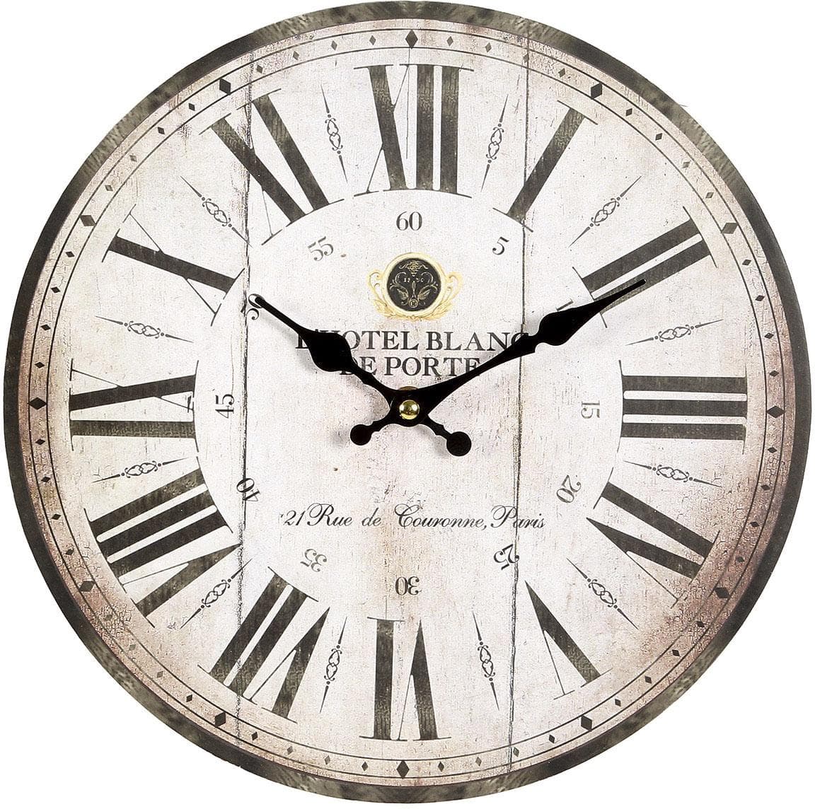 Antik Wanduhr 28cm Braun AMBIENTE HAUS