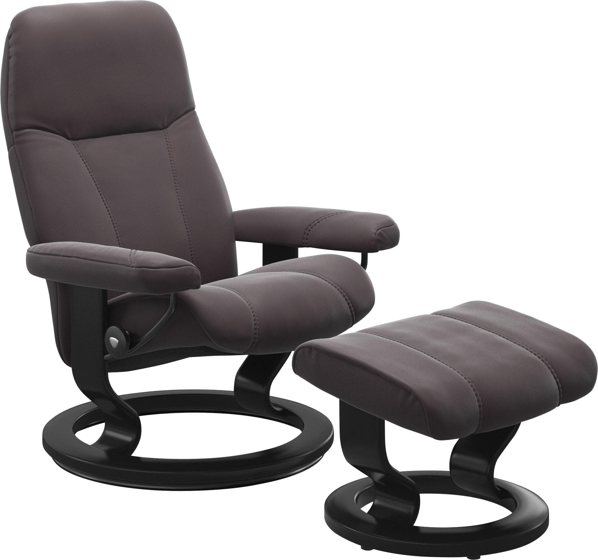 STRESSLESS Consul Relaxsessel Bordeaux Leder mit Hocker