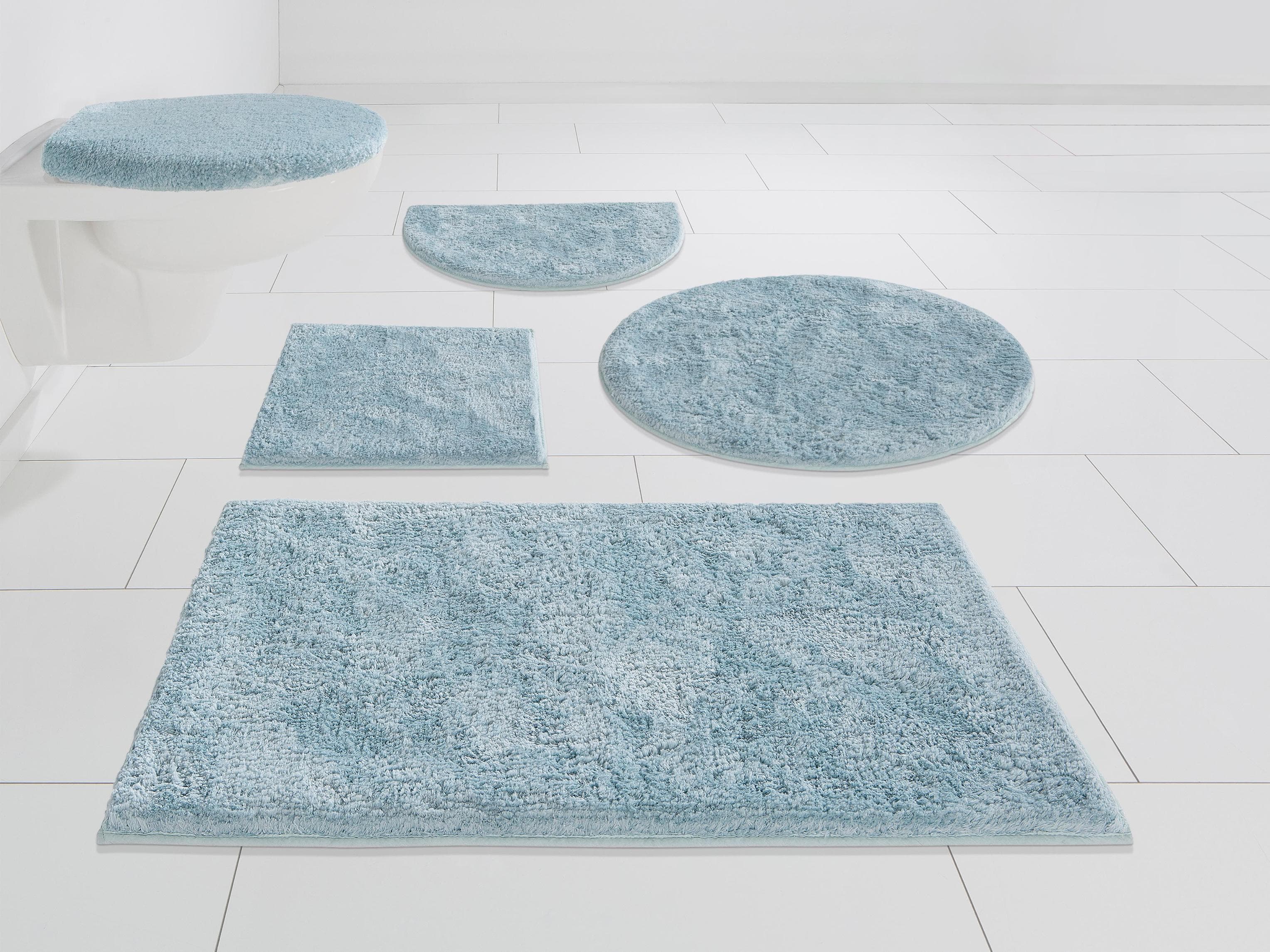 Badematte MY HOME Jos Badvorleger Badezimmer Teppich Blau