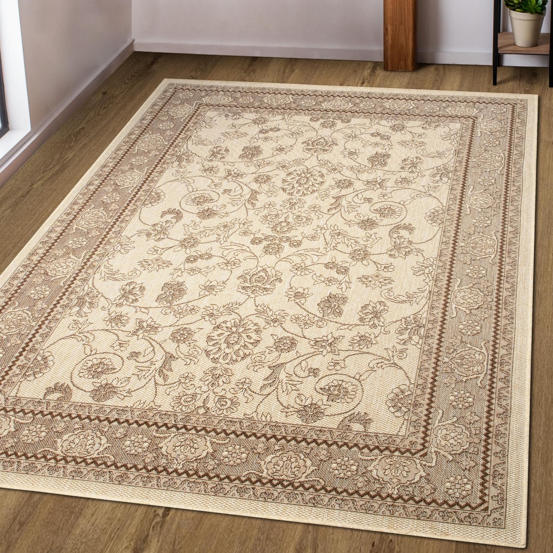 Orient-Design Teppich in grau (taupe) - Kunstfaser