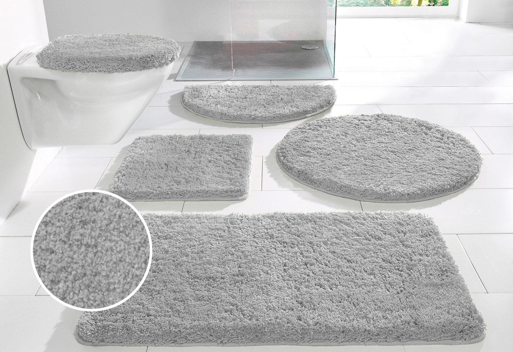Luxuriöse Badematten, Badvorleger und Badteppiche aus Polyester