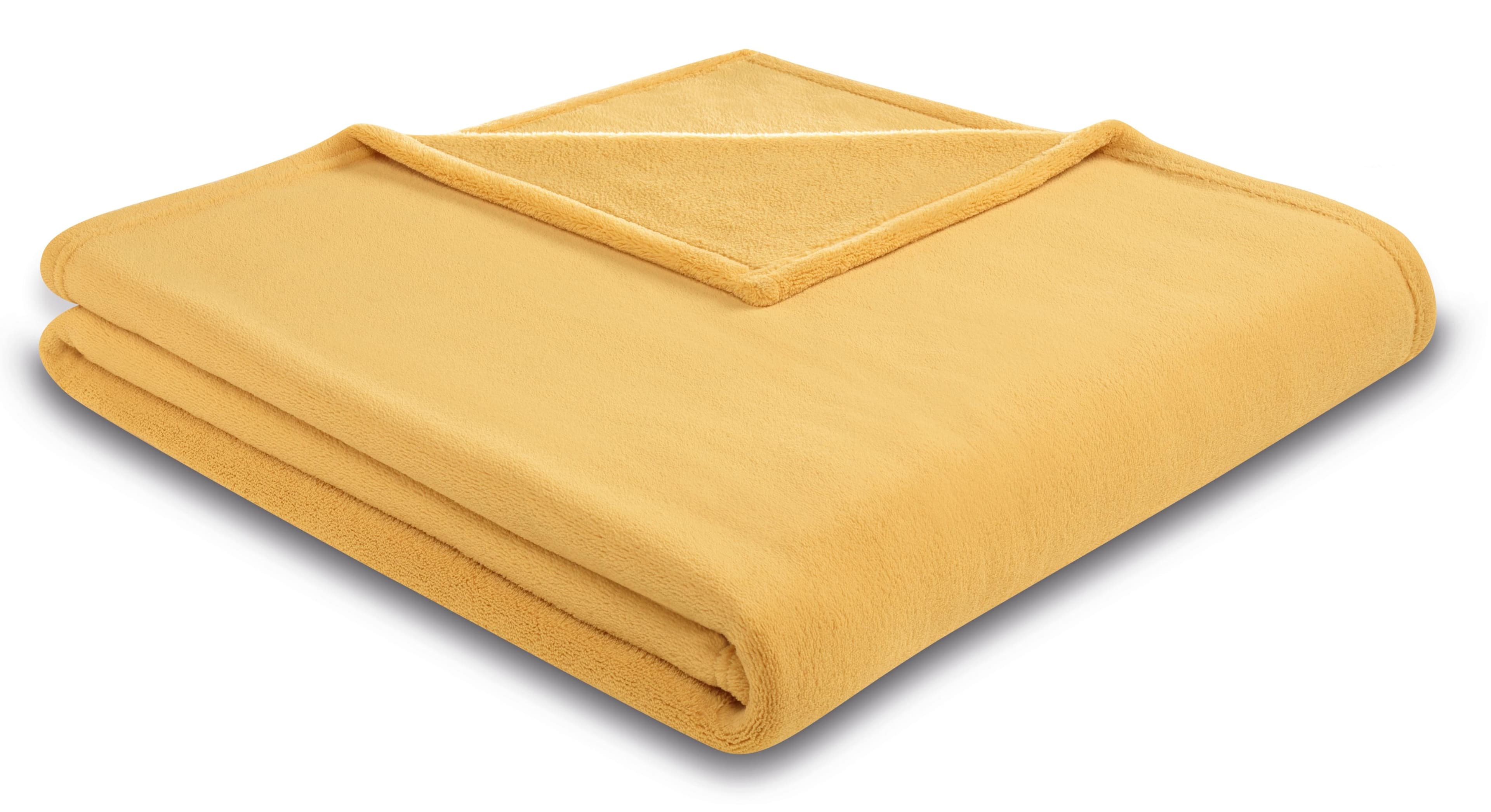 Wohndecke King Fleece Gelb Biederlack