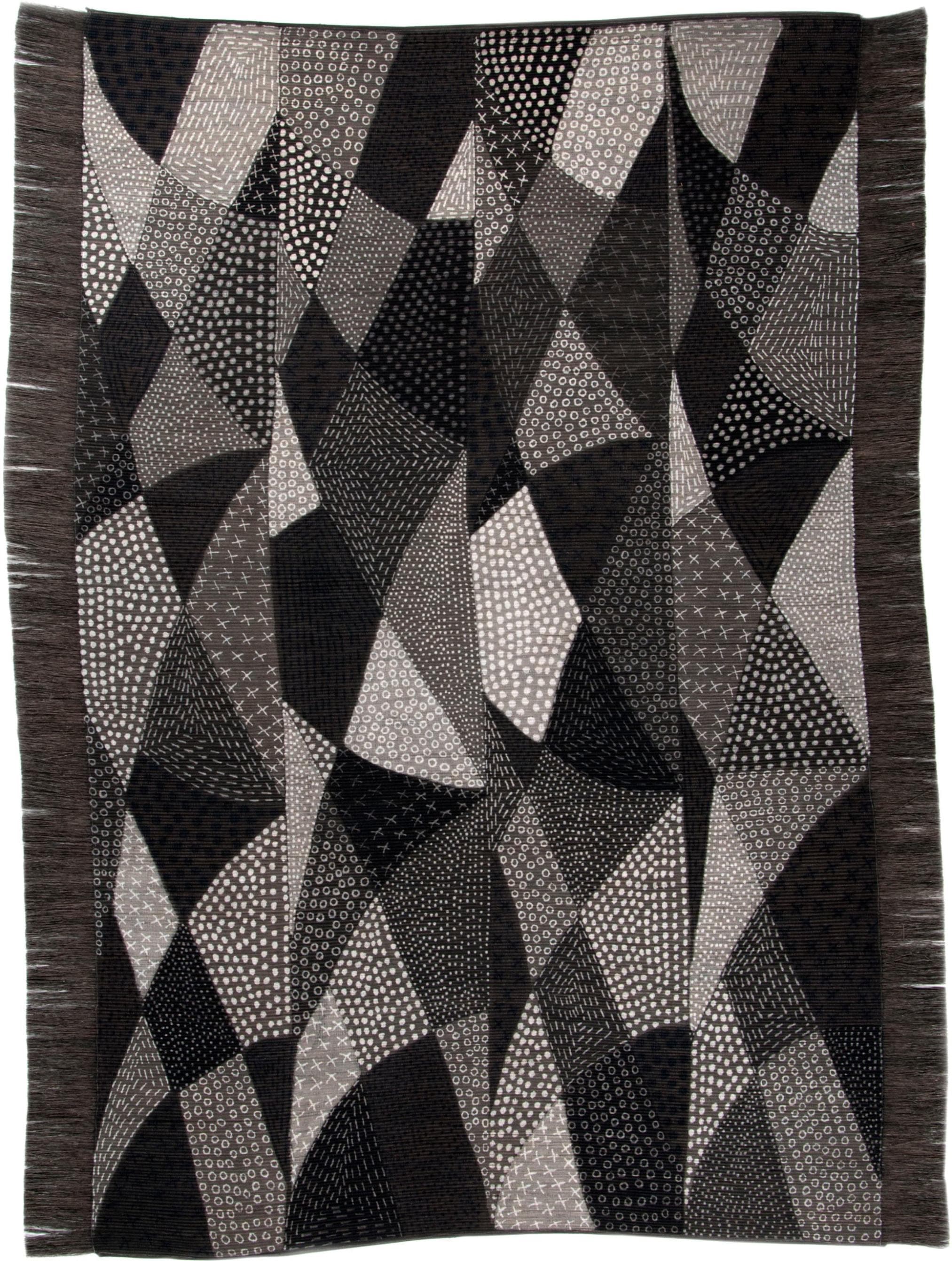 Teppich DIE HAUSKUNST Chiya Tiama 1 Grau Baumwolle Jute