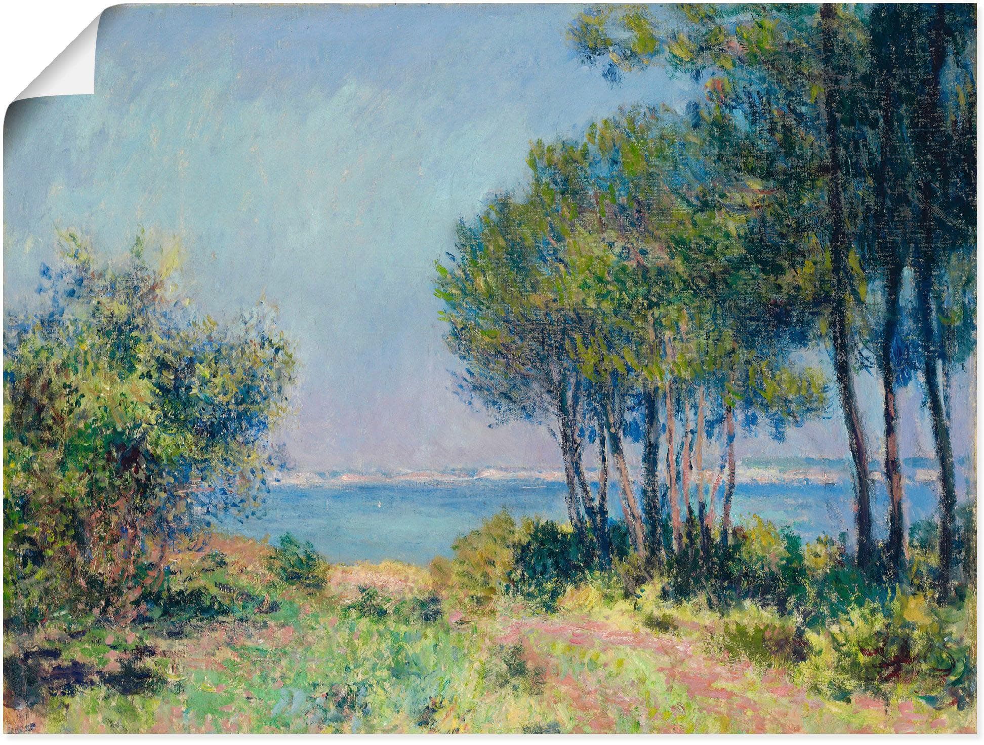 Kunstdruck ARTLAND Die Küste bei Varengeville. 1882 Grün