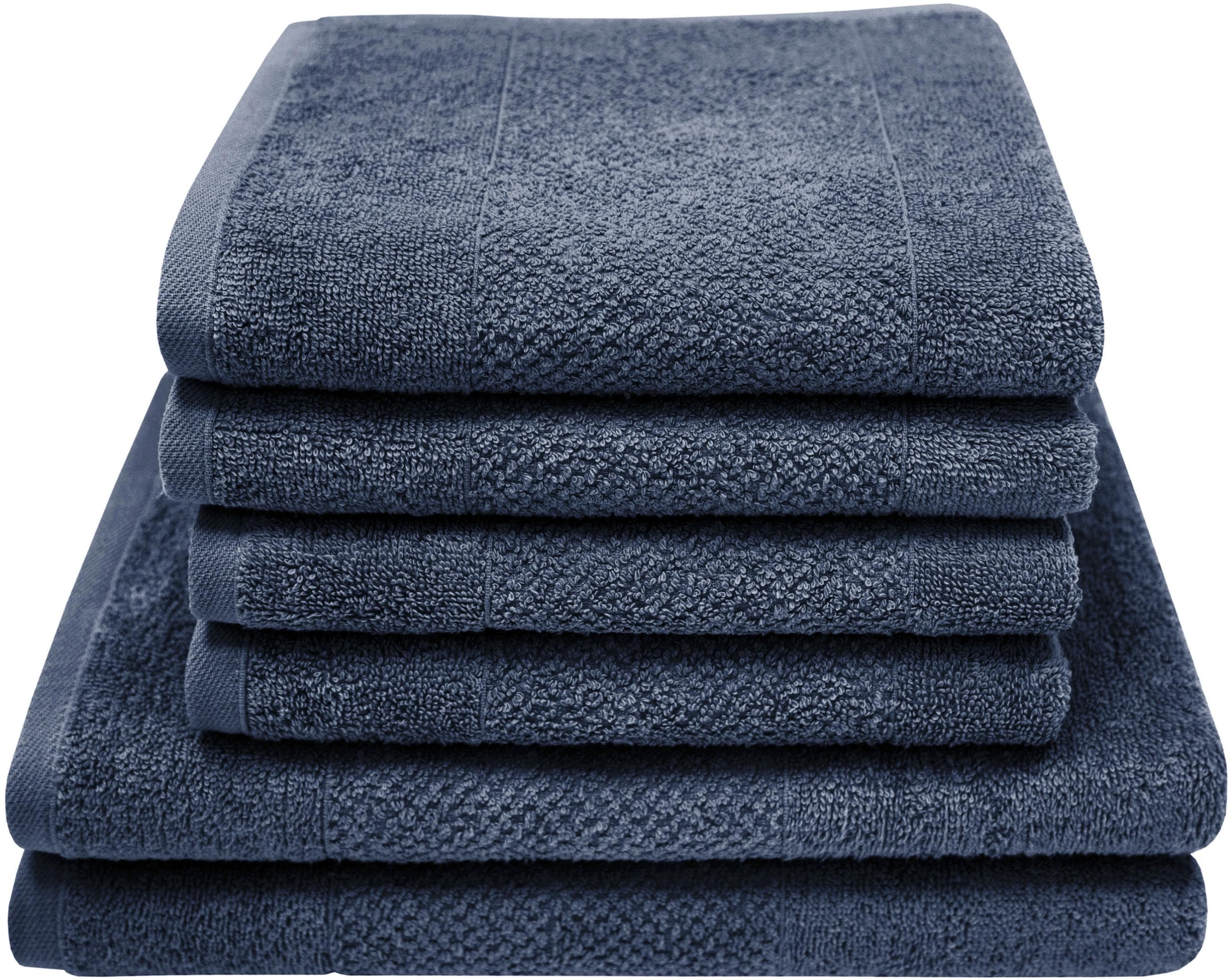 Dyckhoff Handtuch Set Popcorn Streifen Navy 6-tlg.