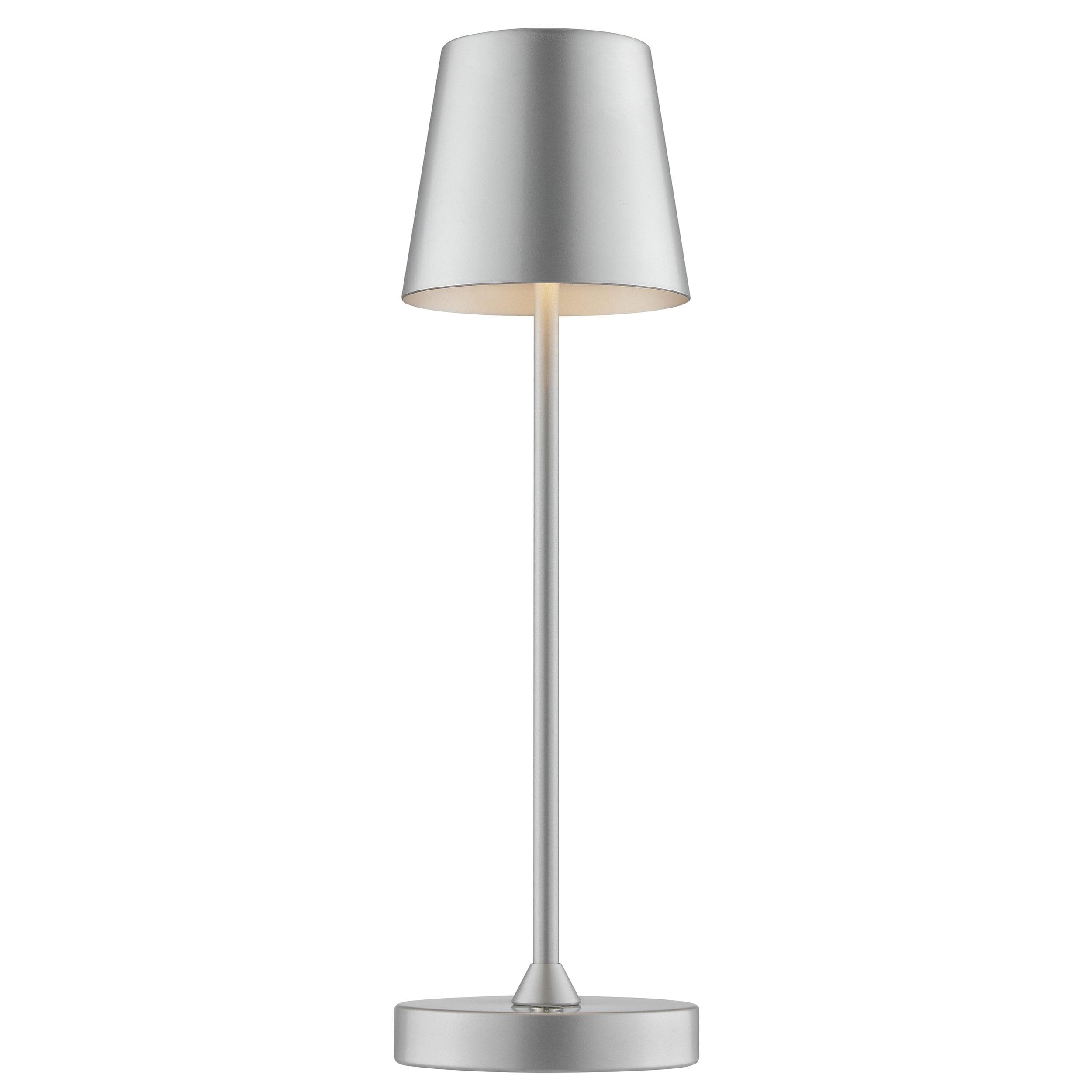 BRILLIANT LED Tischleuchte Elora Silber Dimmbar