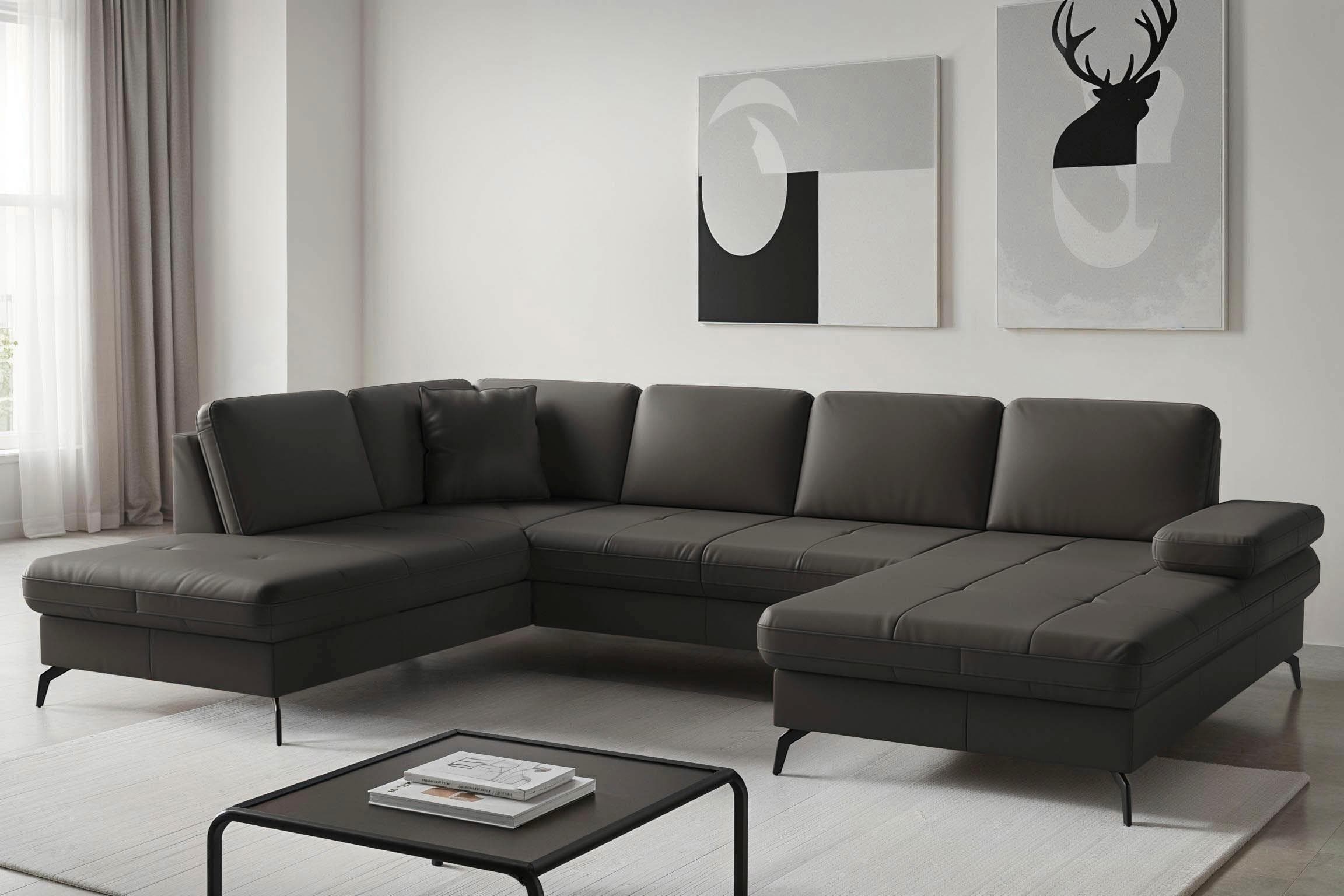 Moderne Wohnlandschaft in Anthrazit
