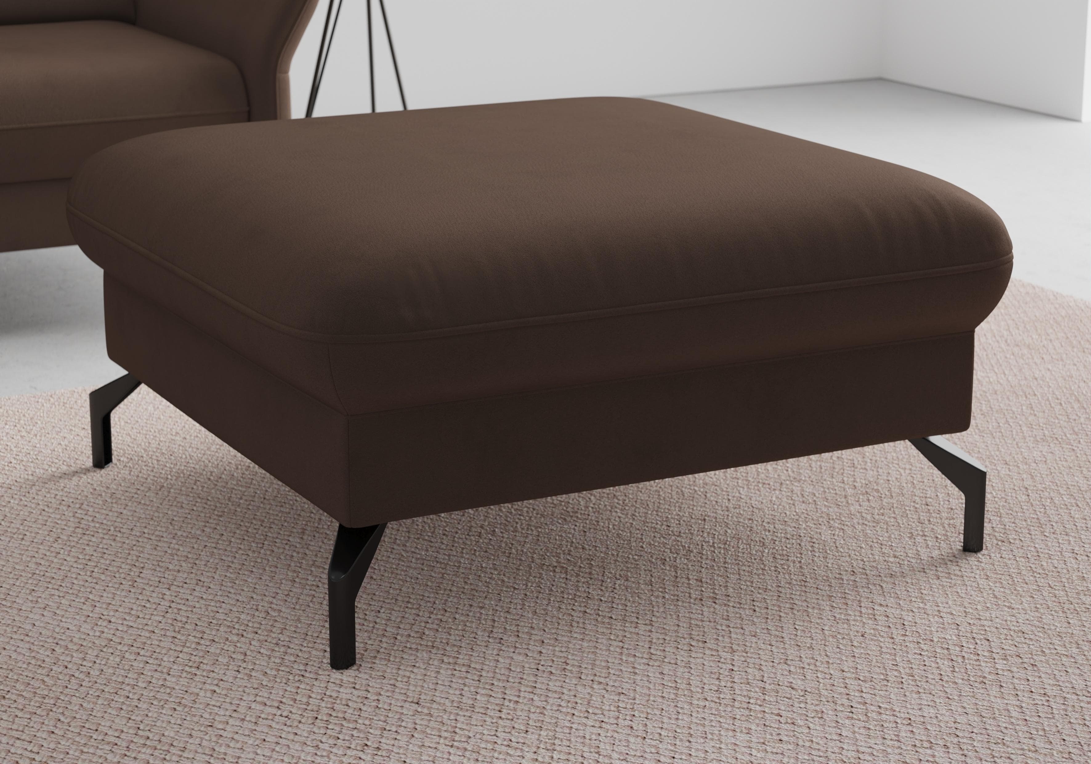 SIT & MORE Hocker Fashion Dunkelbraun mit Metallfüßen