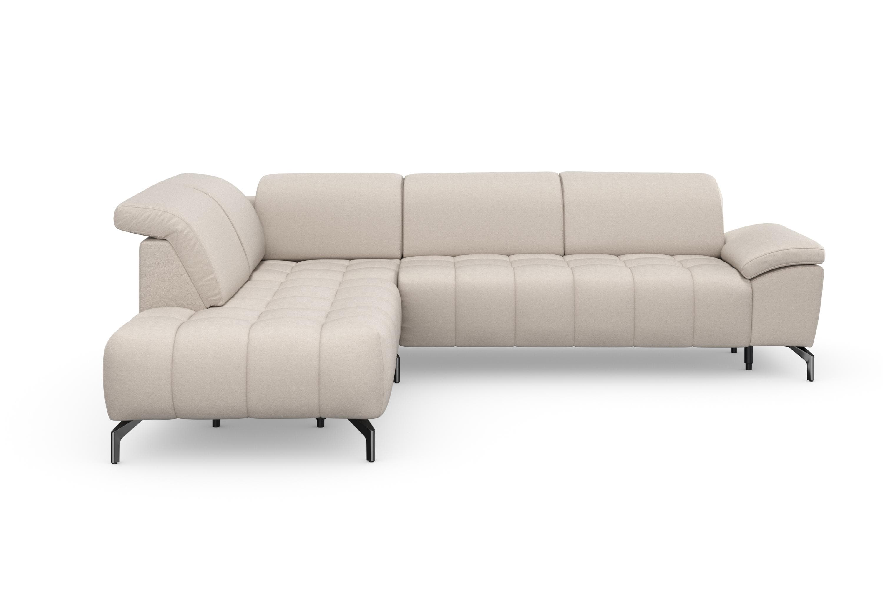 SIT & MORE Ecksofa Cool L-Form Grau Microfaser