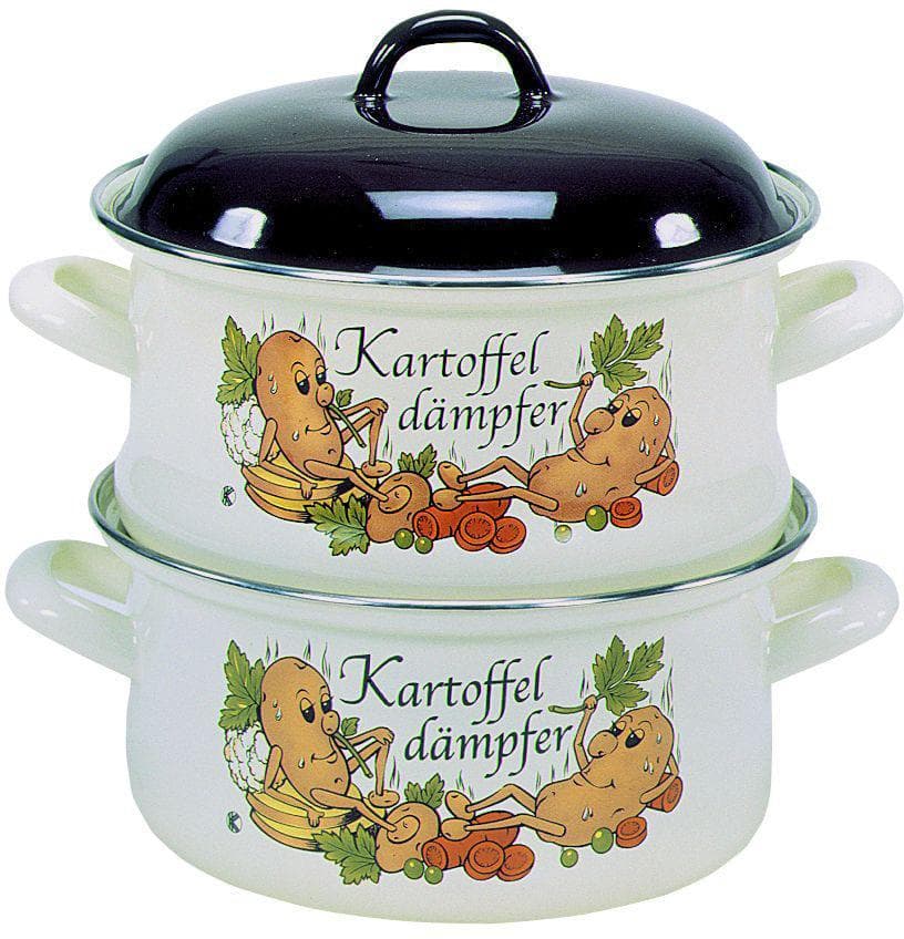 Dampfgartopf KRÜGER Kartoffel Beige Schwarz 20cm Induktion