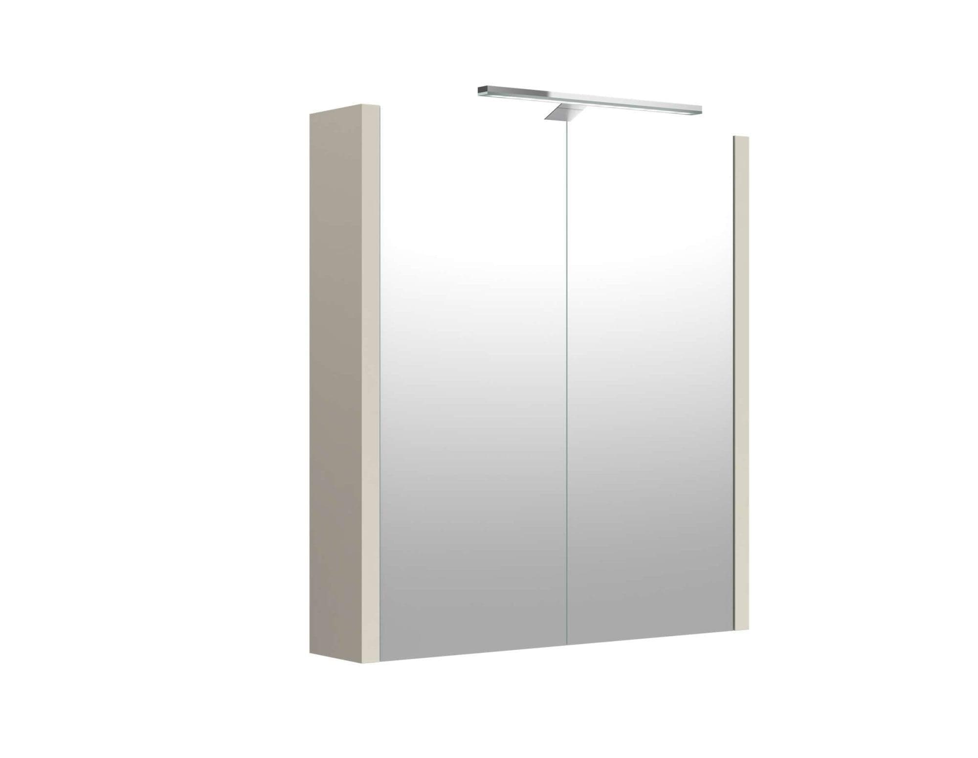 WELLTIME Badezimmerspiegelschrank Joy Taupe mit LED